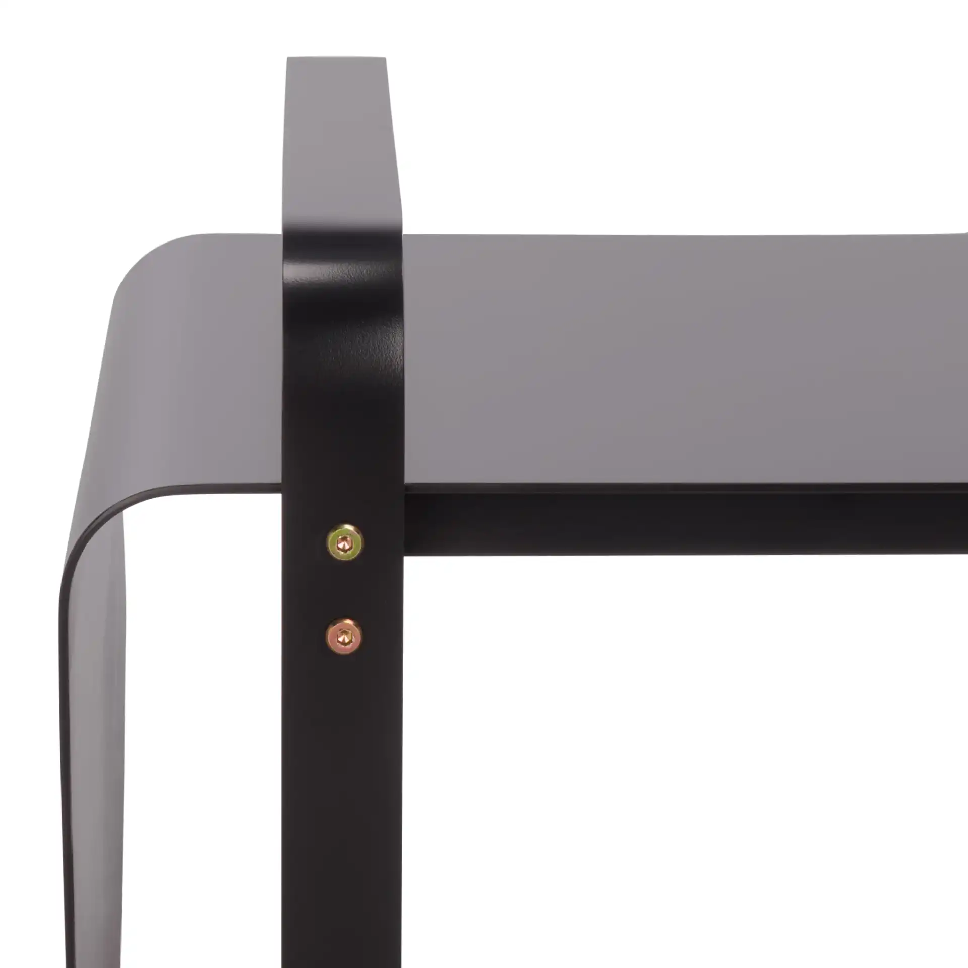 Fioretti Metal Bench in Black in a styled room