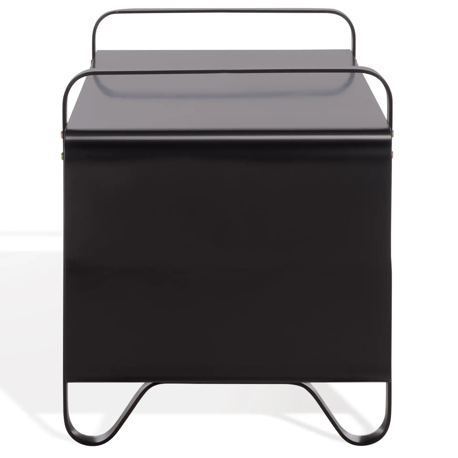 Fioretti Metal Bench in Black, detail view