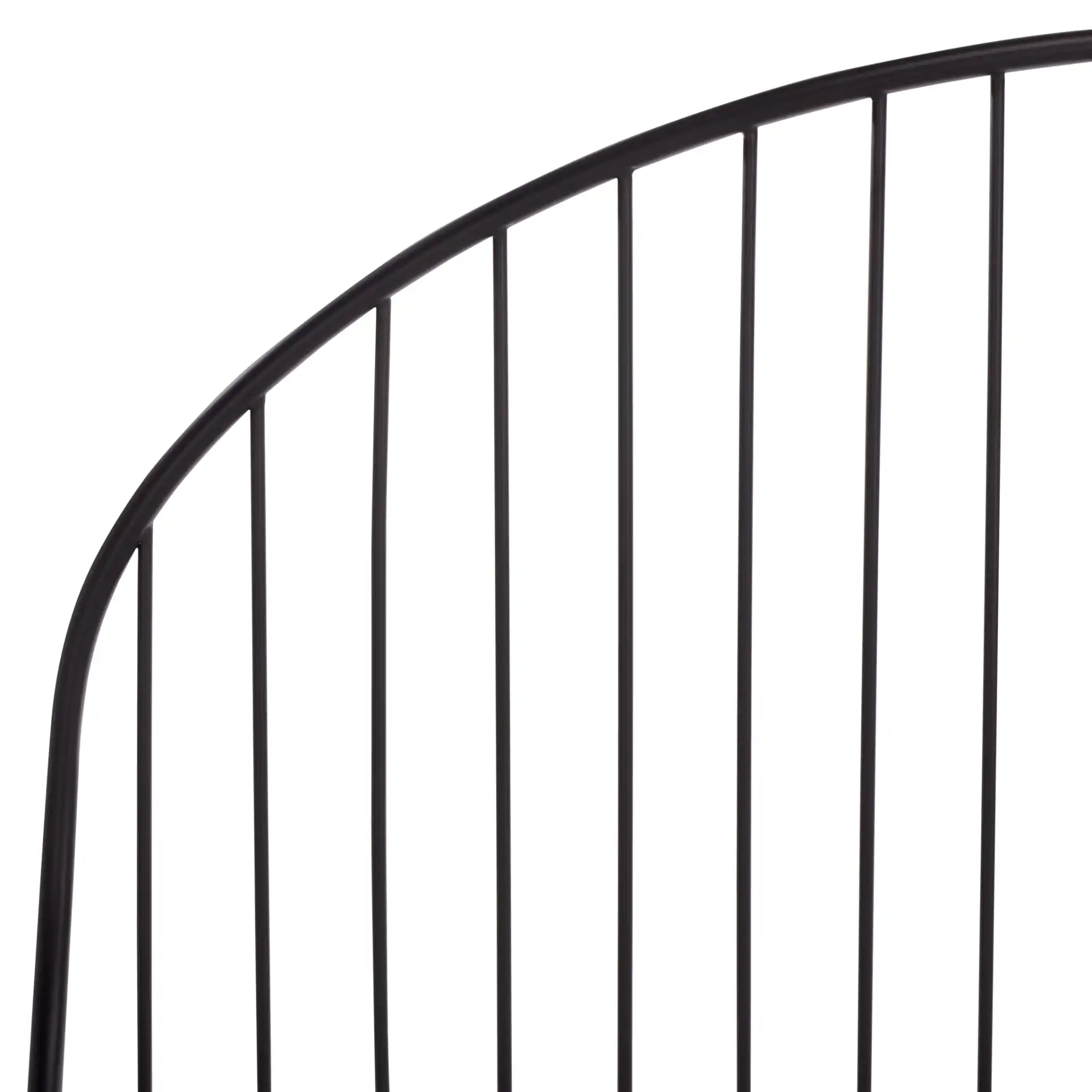 Sheeran Metal Spindle Bed in Black in a styled room