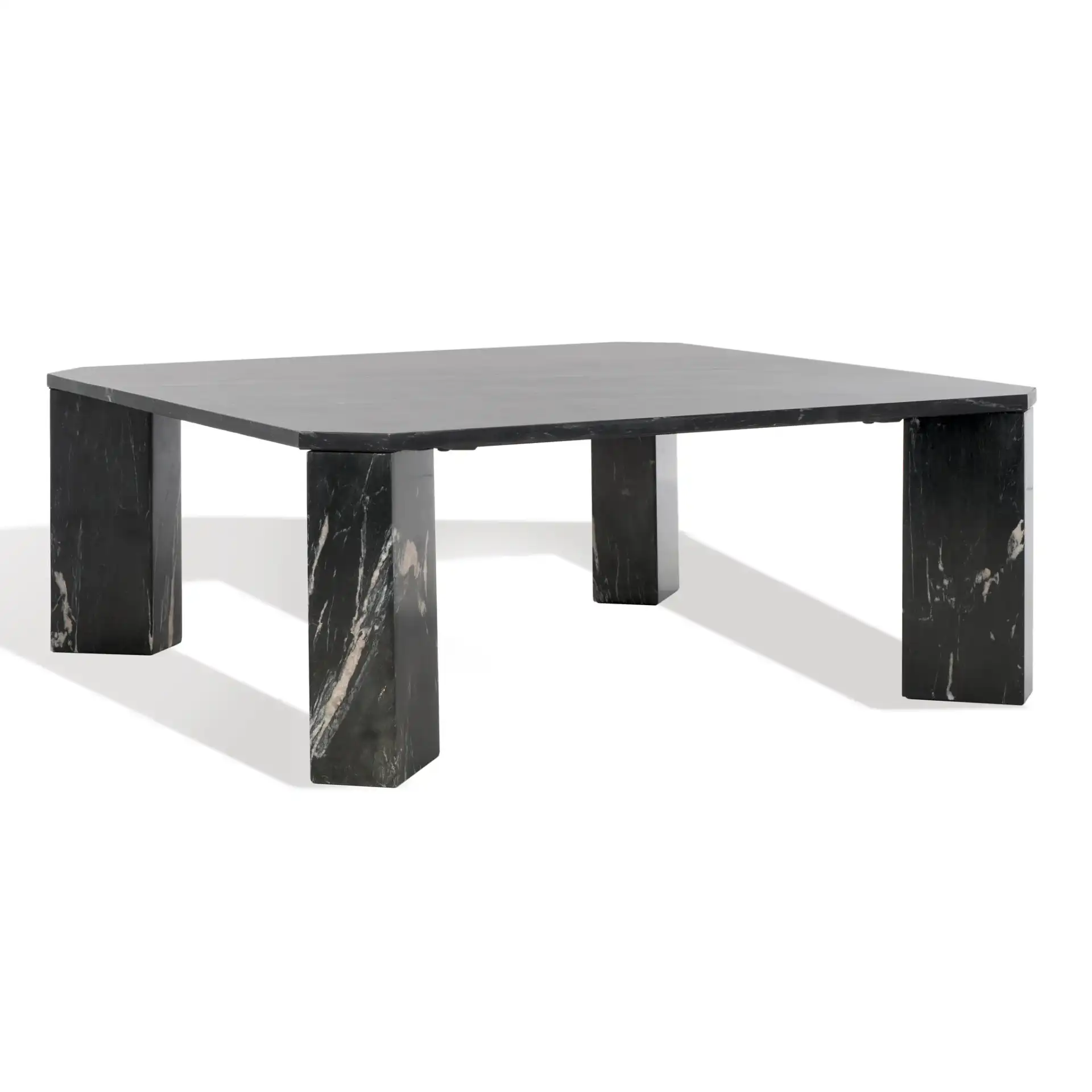 Daysi Marble Coffee Table in Black, detail view