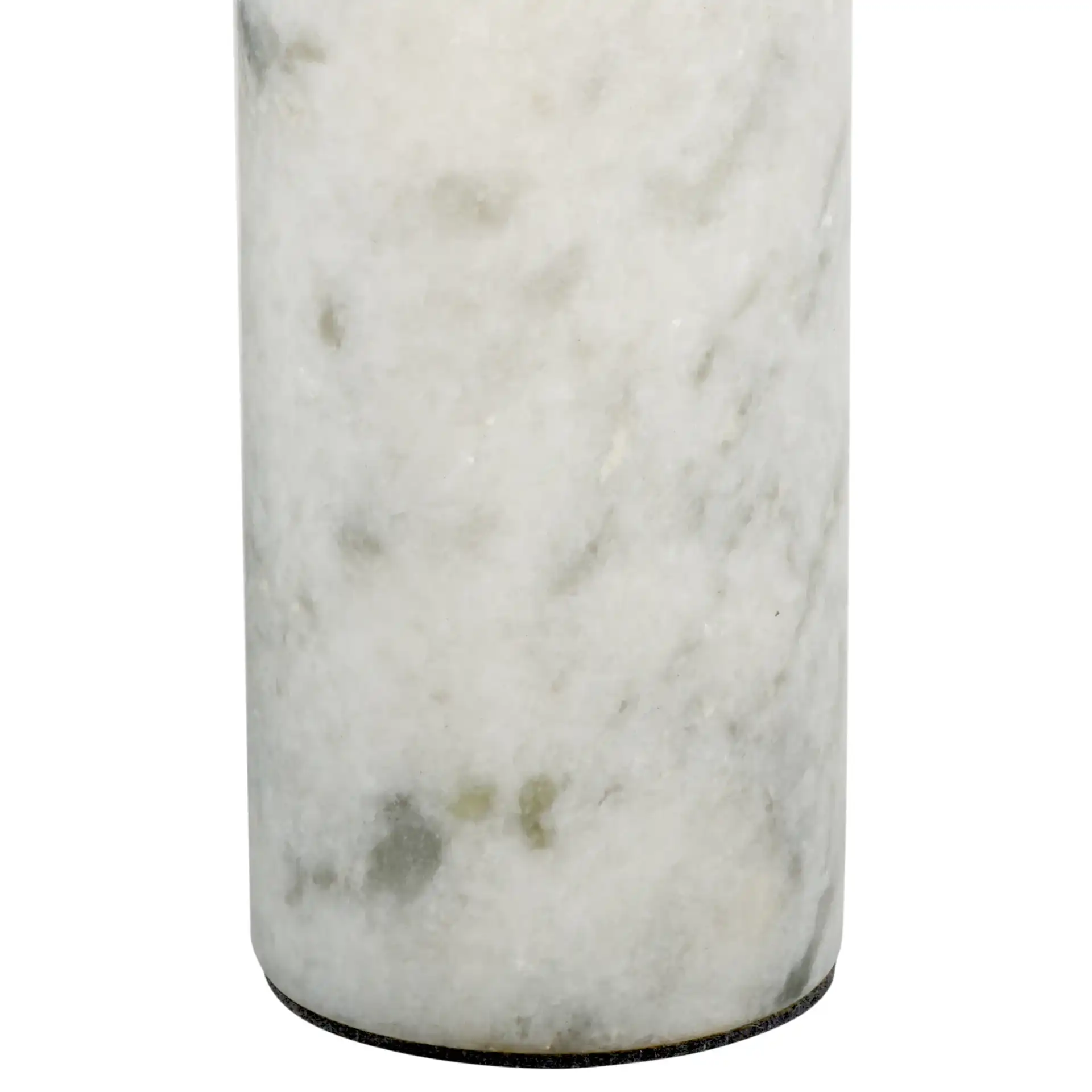 Giabella Marble Accent Table in White, detail view