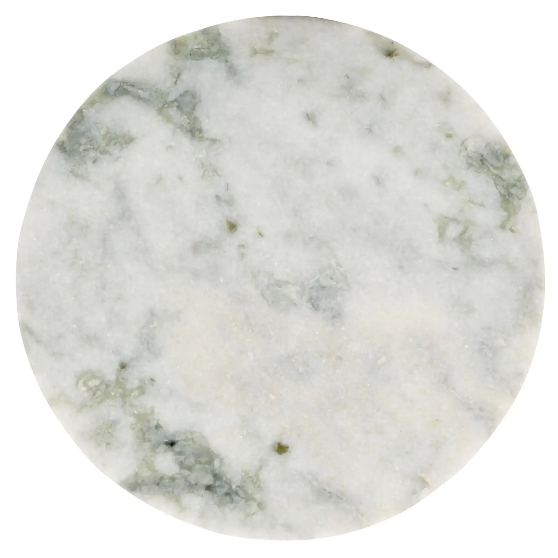 Giabella Marble Accent Table in White, detail view