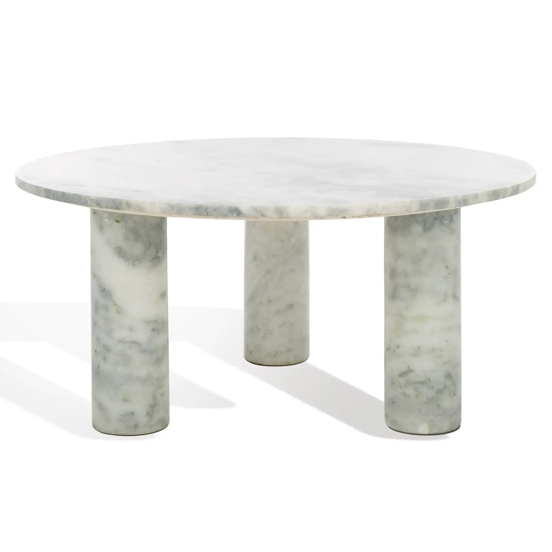 Giabella Marble Coffee Table in White / Brown, detail view