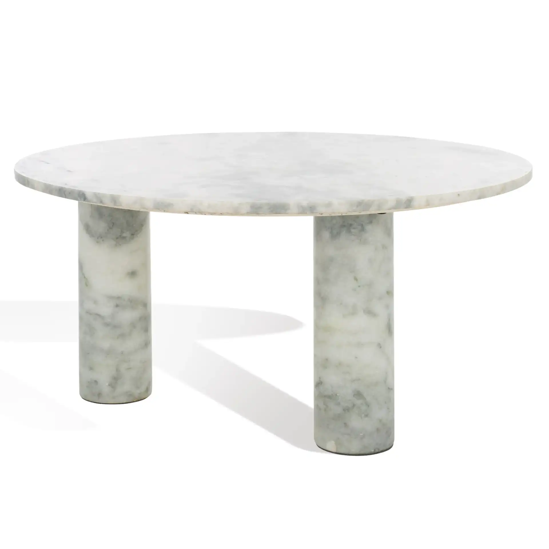 Giabella Marble Coffee Table in White / Brown, detail view