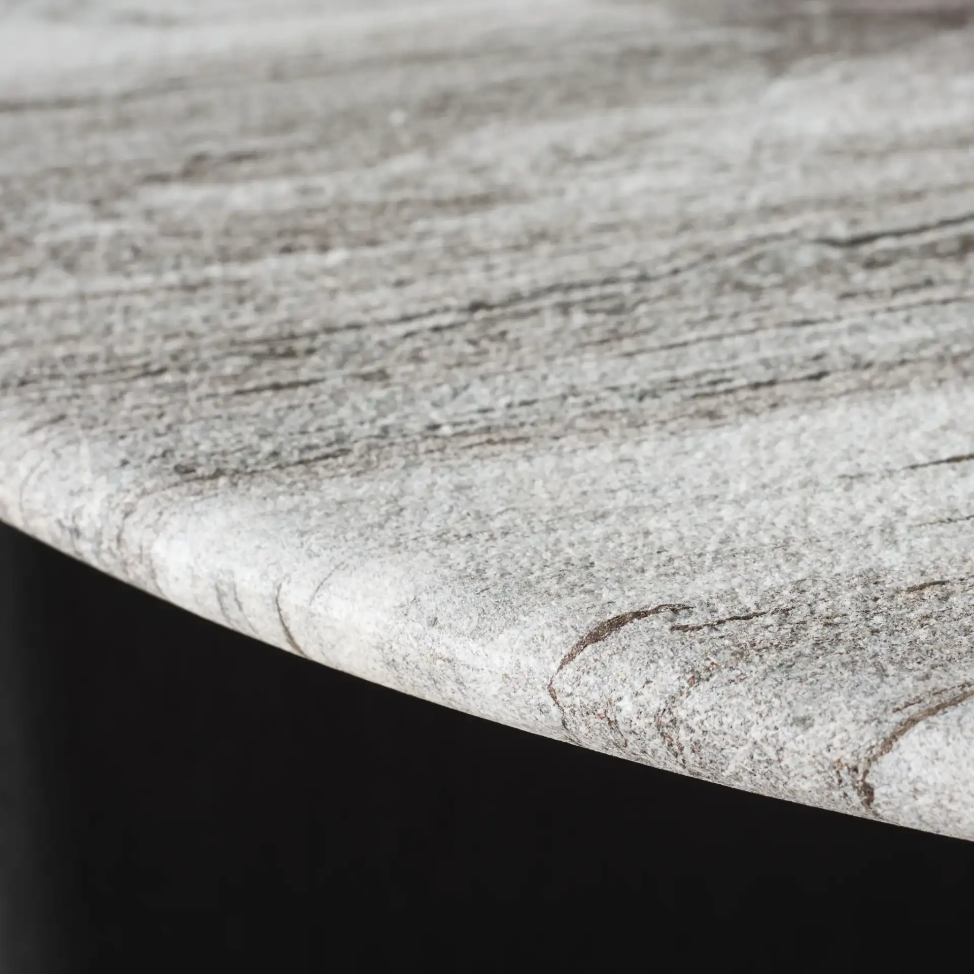 Lauresse Marble Coffee Table in Walnut / Gray in a styled room