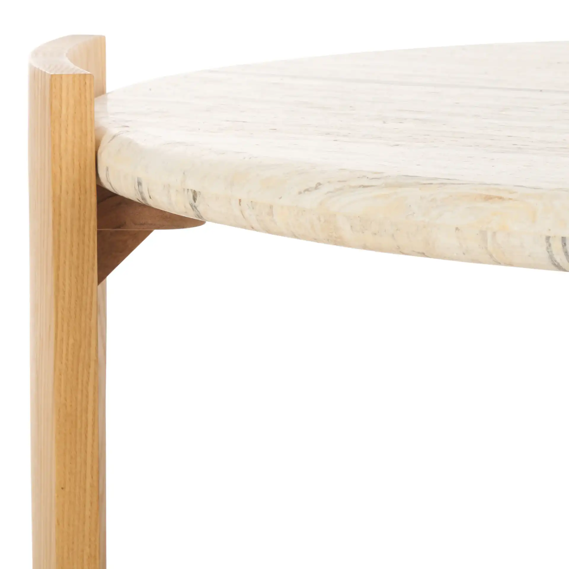 Damarcus Travertine Coffee Table in Natural / Travertine in a styled room
