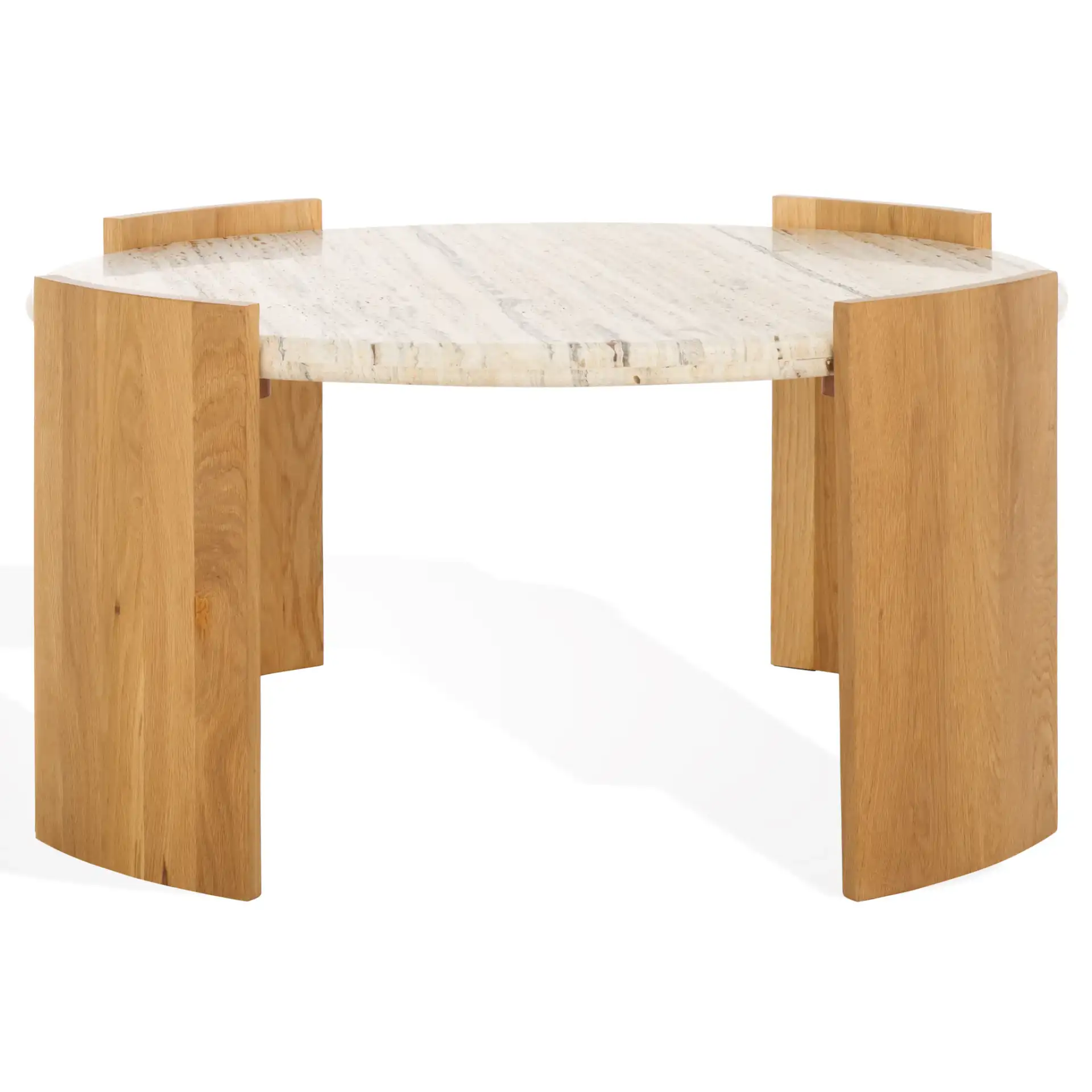 Damarcus Travertine Coffee Table in Natural / Travertine, detail view
