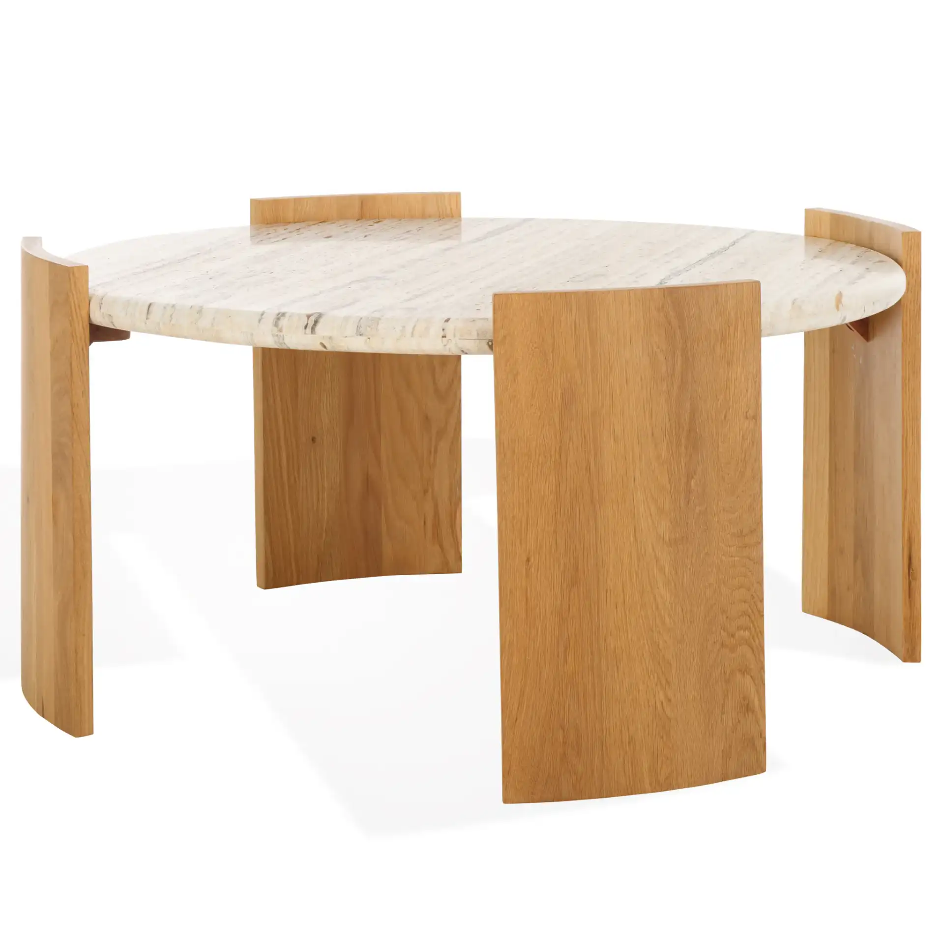 Damarcus Travertine Coffee Table in Natural / Travertine, detail view