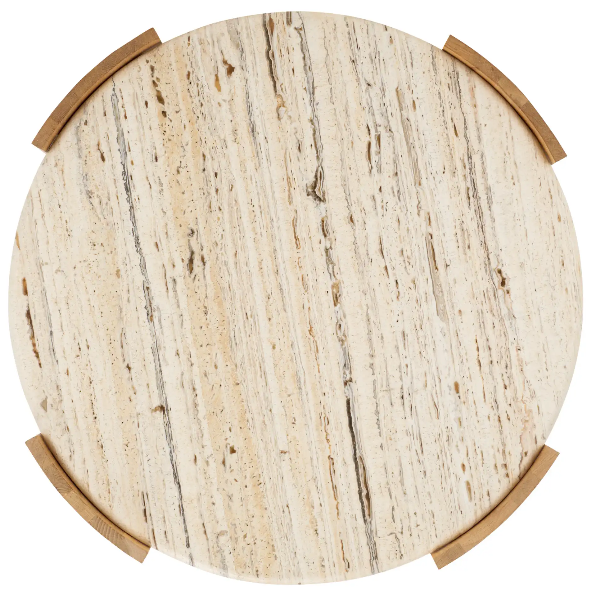 Damarcus Travertine Coffee Table in Natural / Travertine, detail view