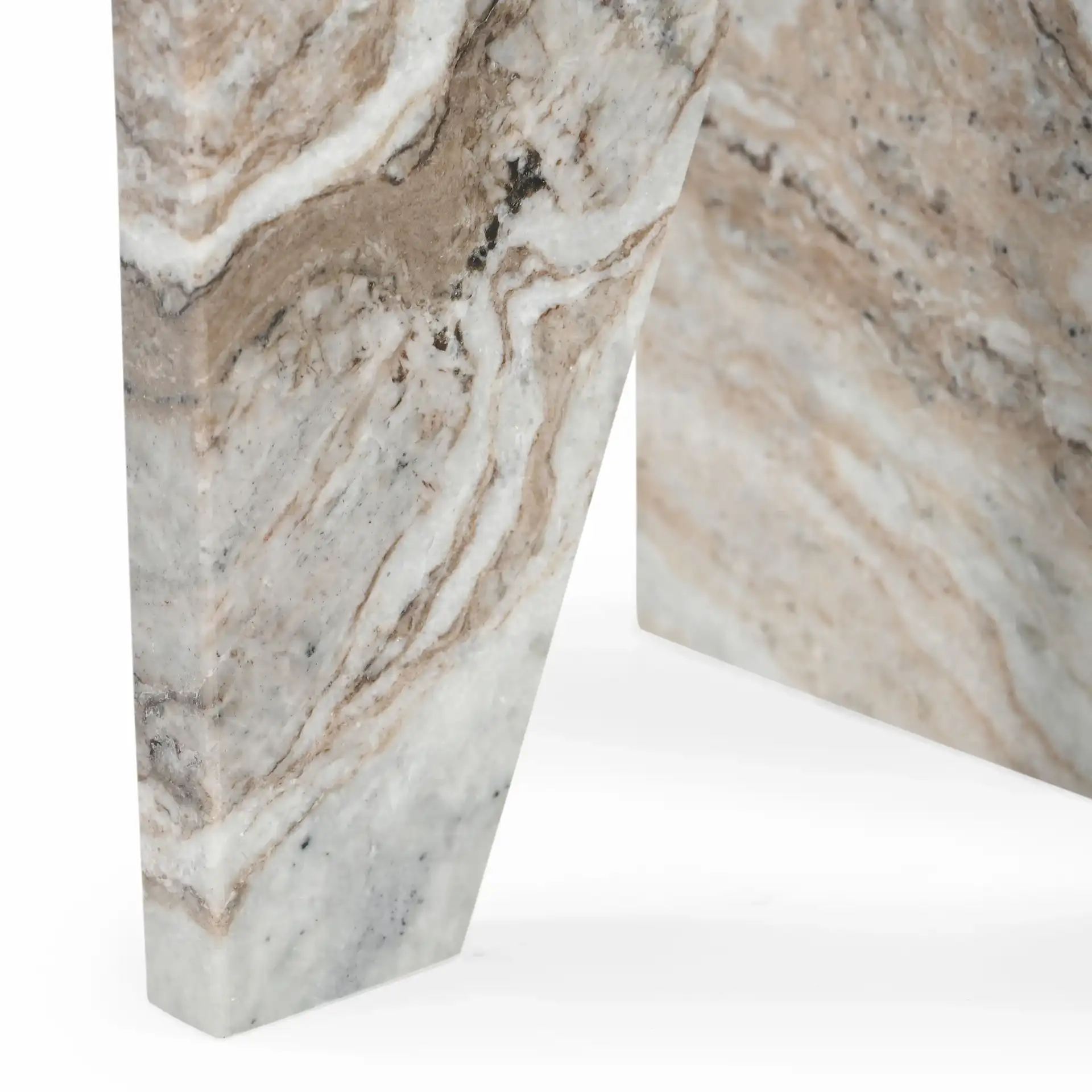 Devlin Marble Drink Table in Brown in a styled room