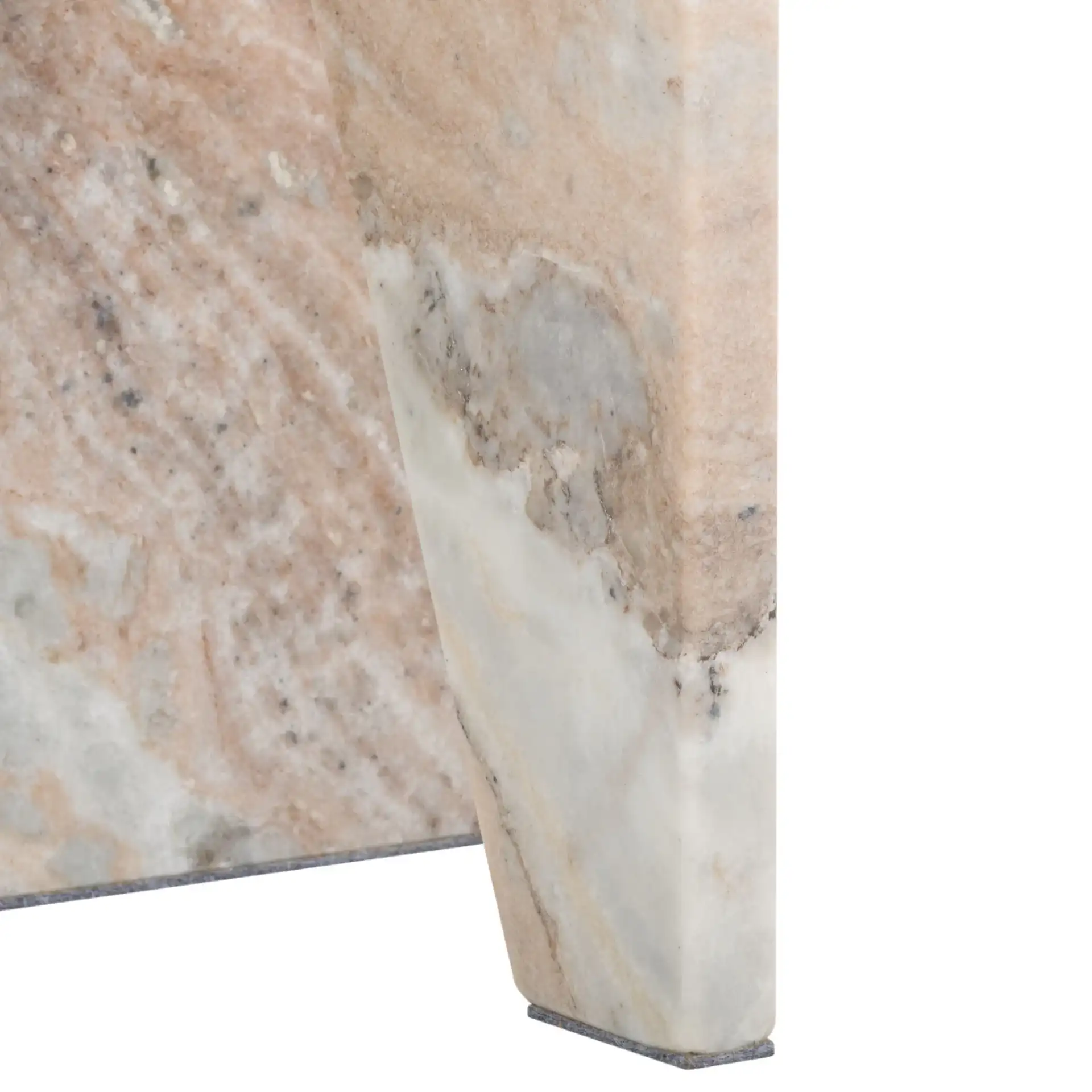 Devlin Marble Drink Table in Brown, detail view
