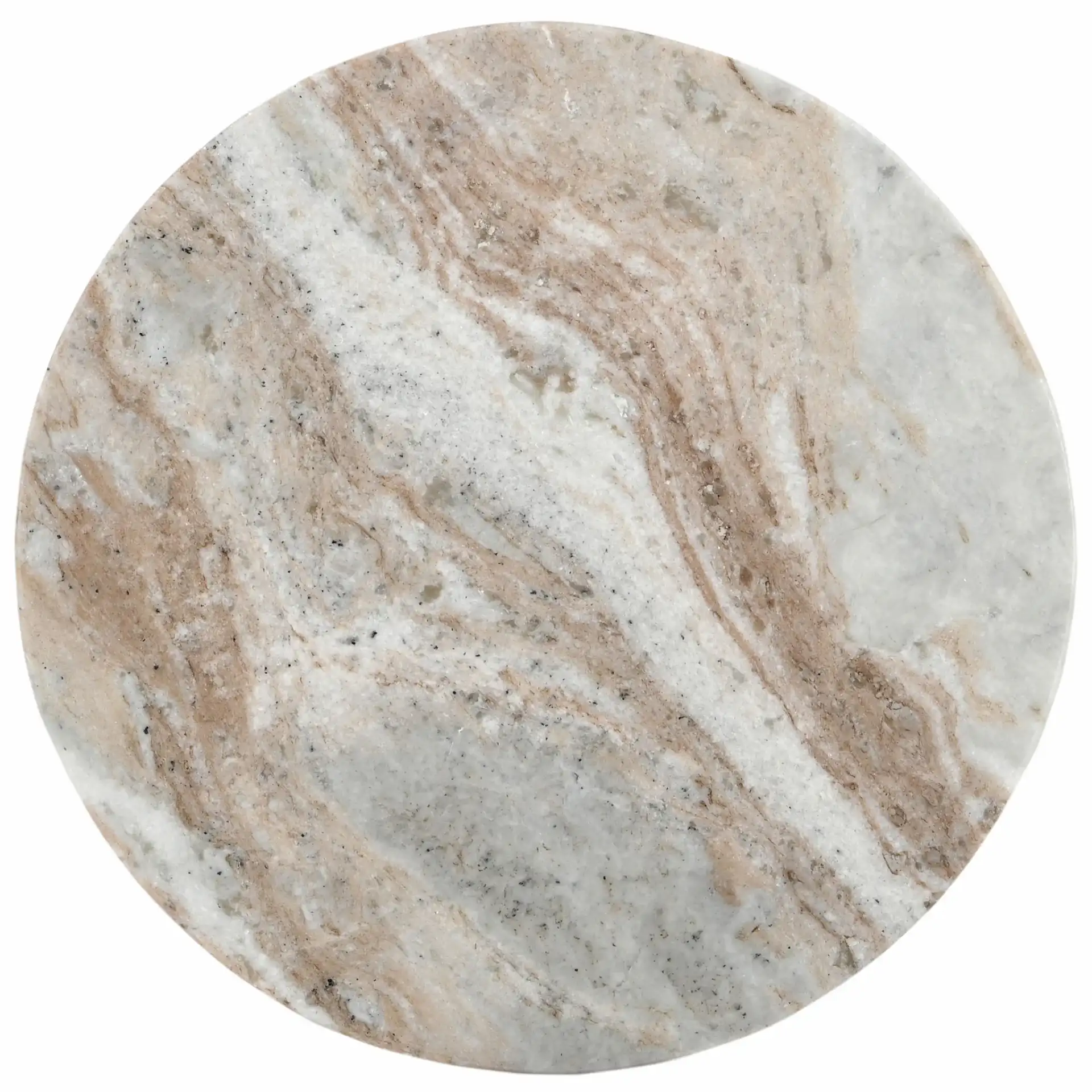 Devlin Marble Drink Table in Brown, detail view