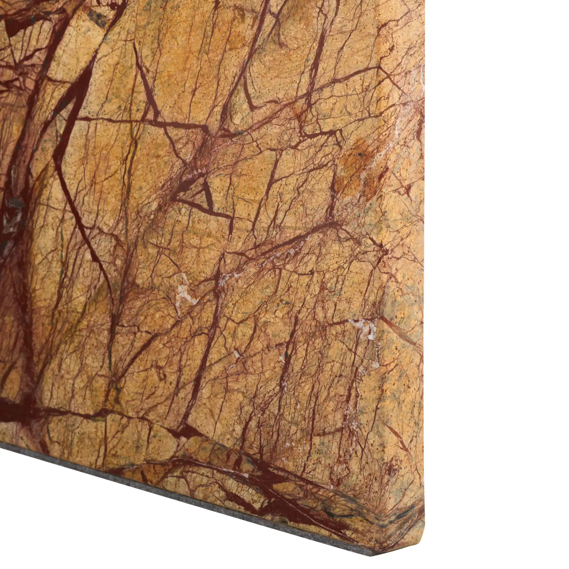 Adriano Marble Accent Table in Beige / Brown, detail view