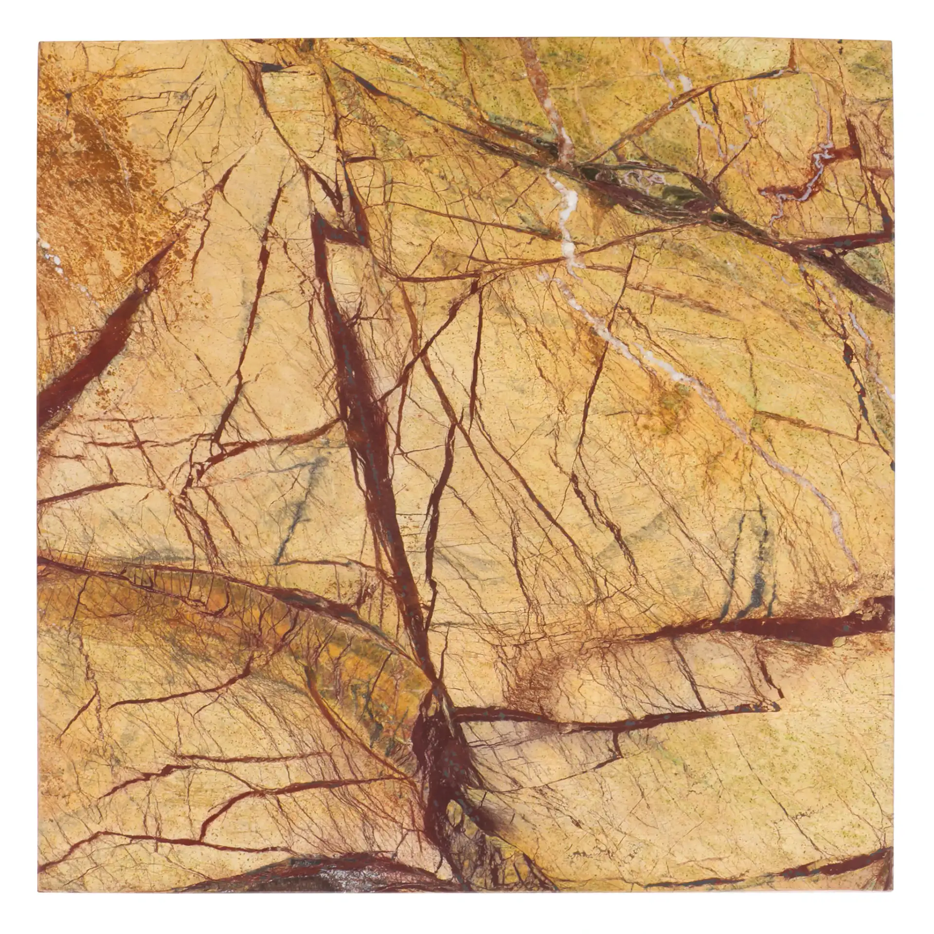 Adriano Marble Accent Table in Beige / Brown, detail view