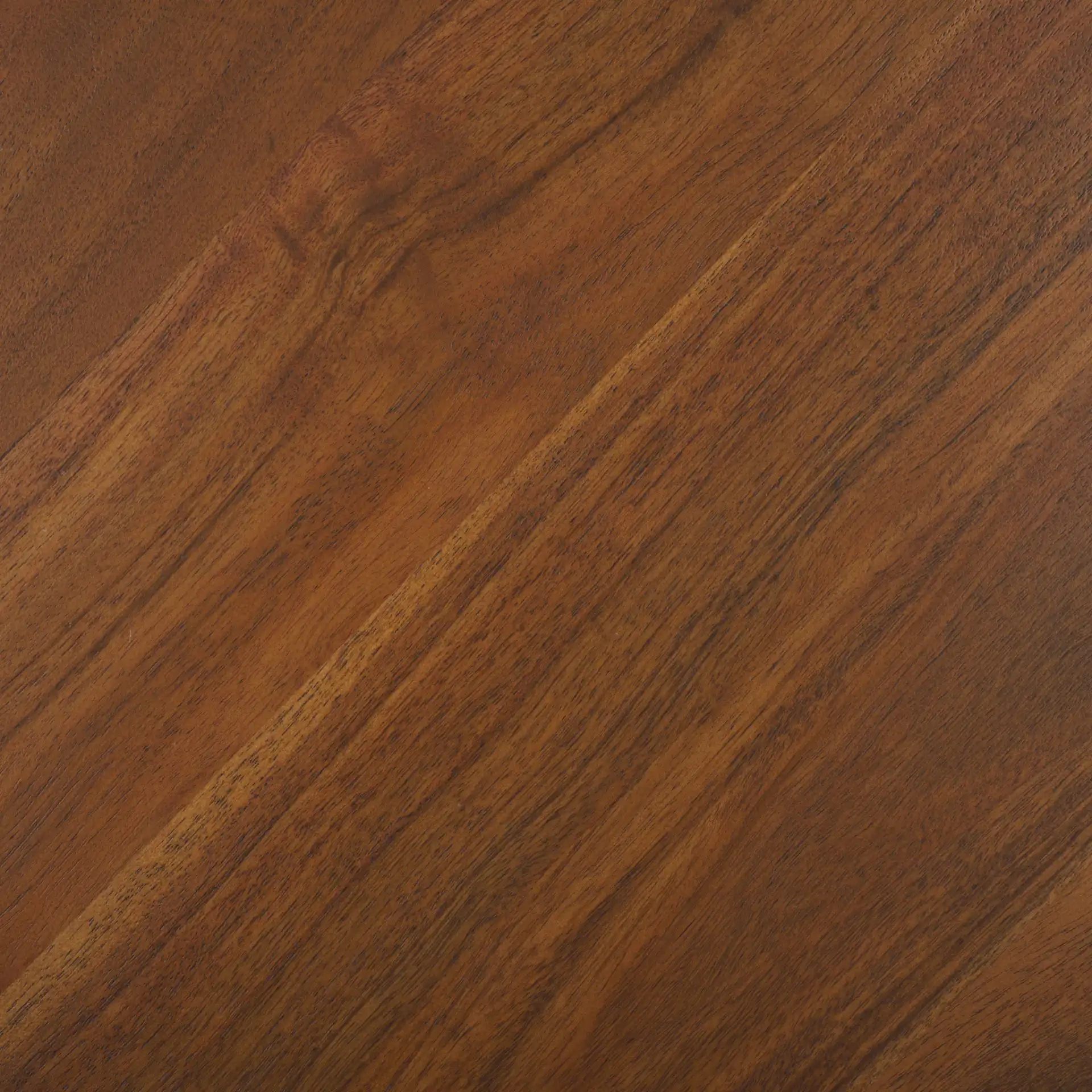 Raybelina Round Accent Table in Walnut, detail view