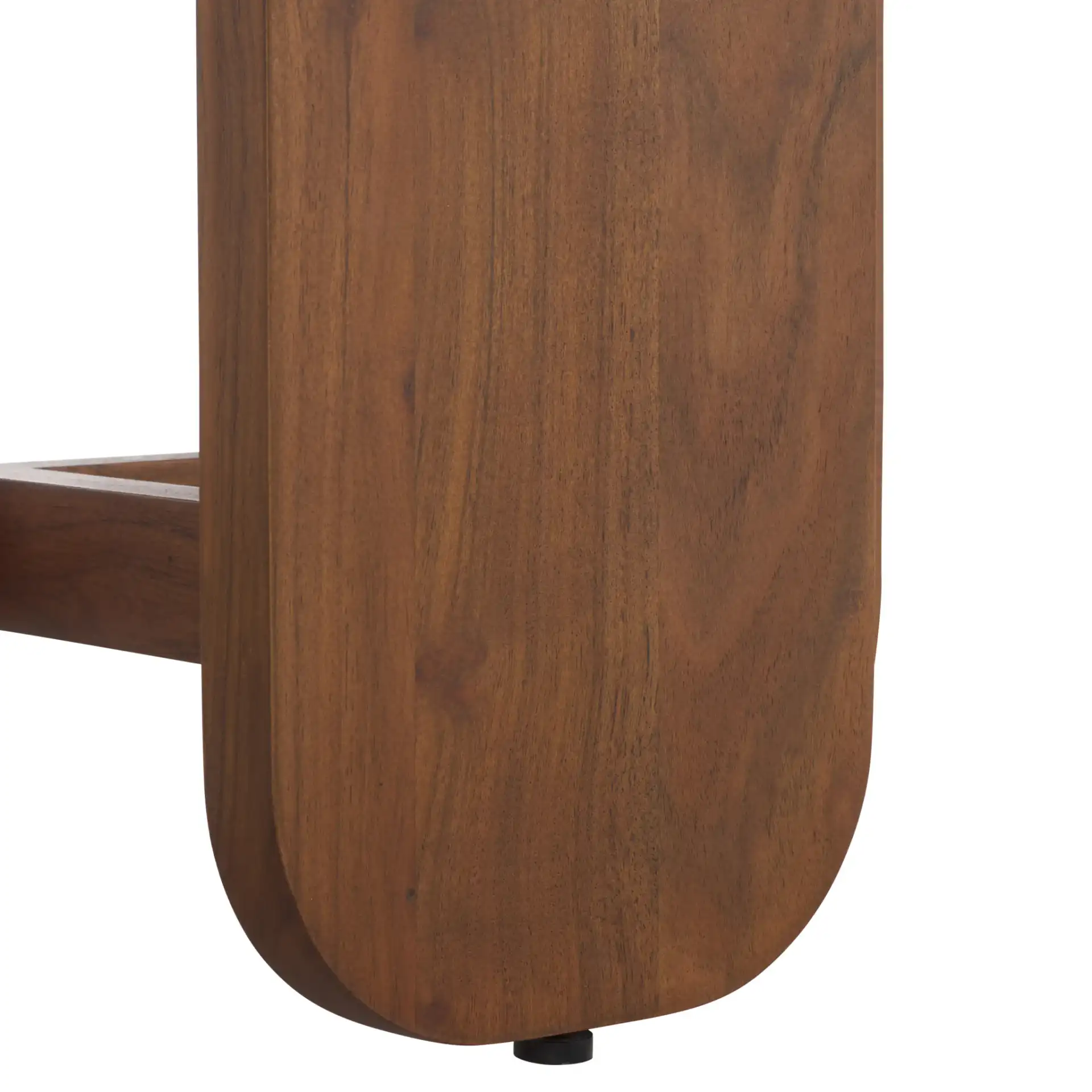 Raybelina Round Coffee Table in Walnut, detail view
