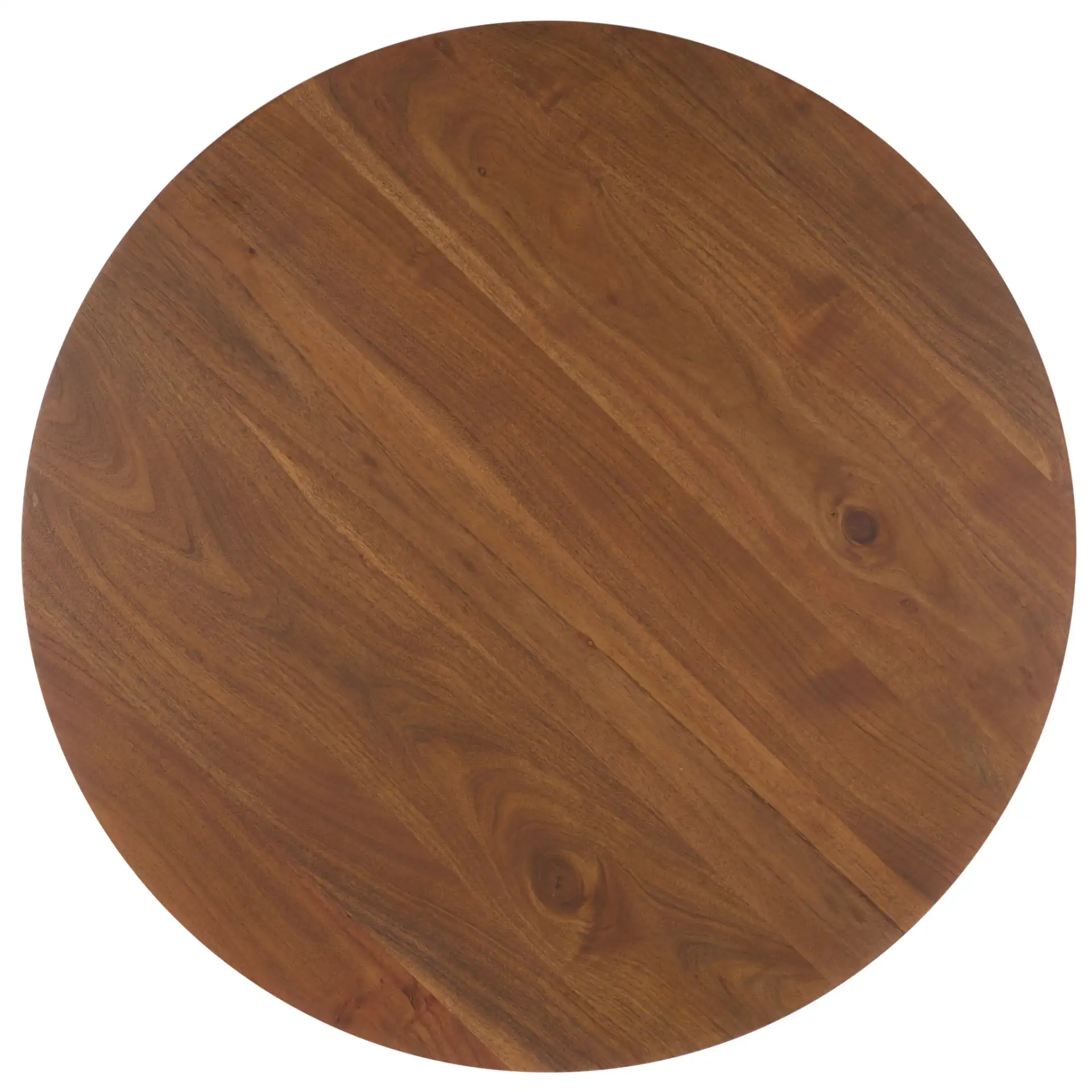 Raybelina Round Coffee Table in Walnut, detail view