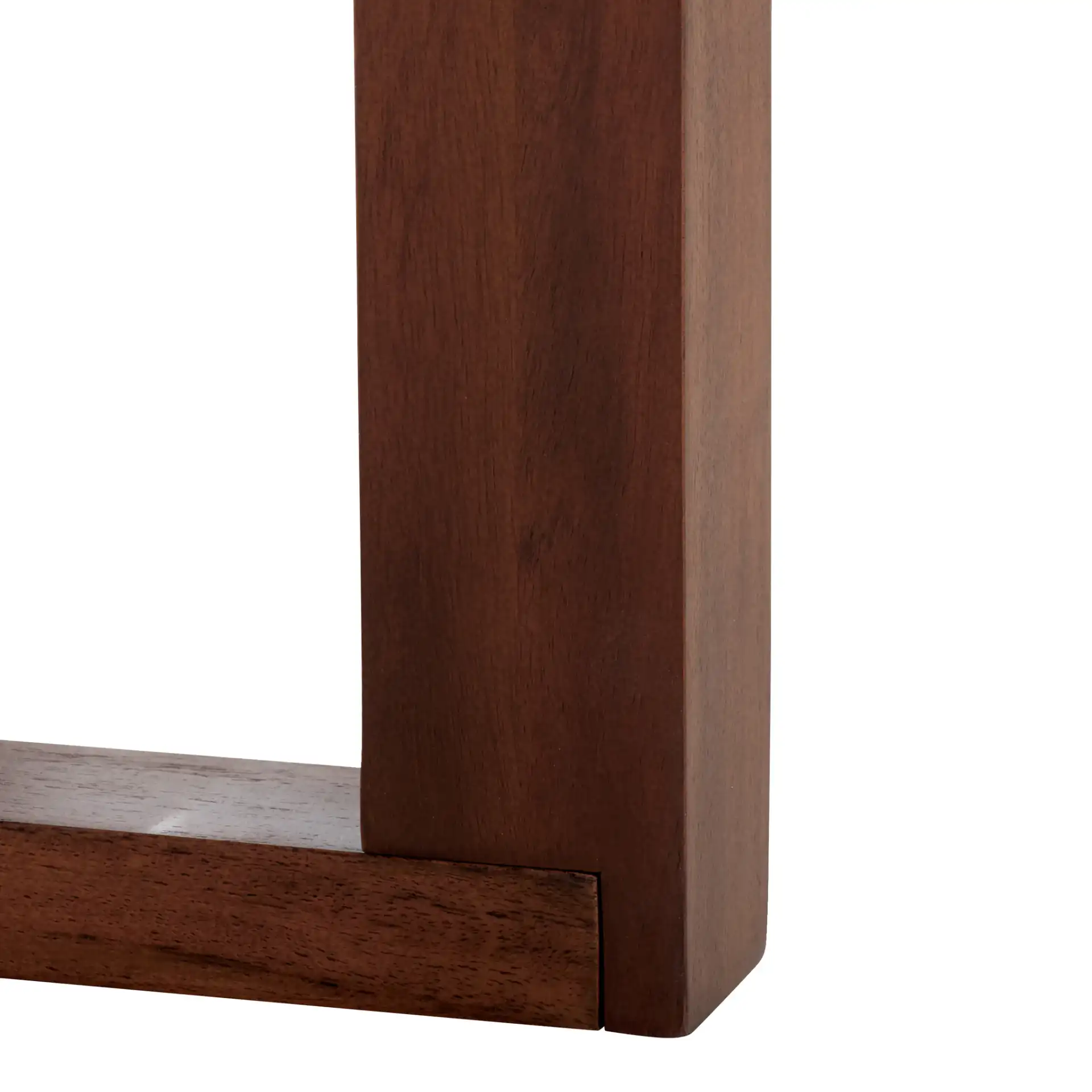 Bernardi Marble Top Console Table in Natural / White, detail view