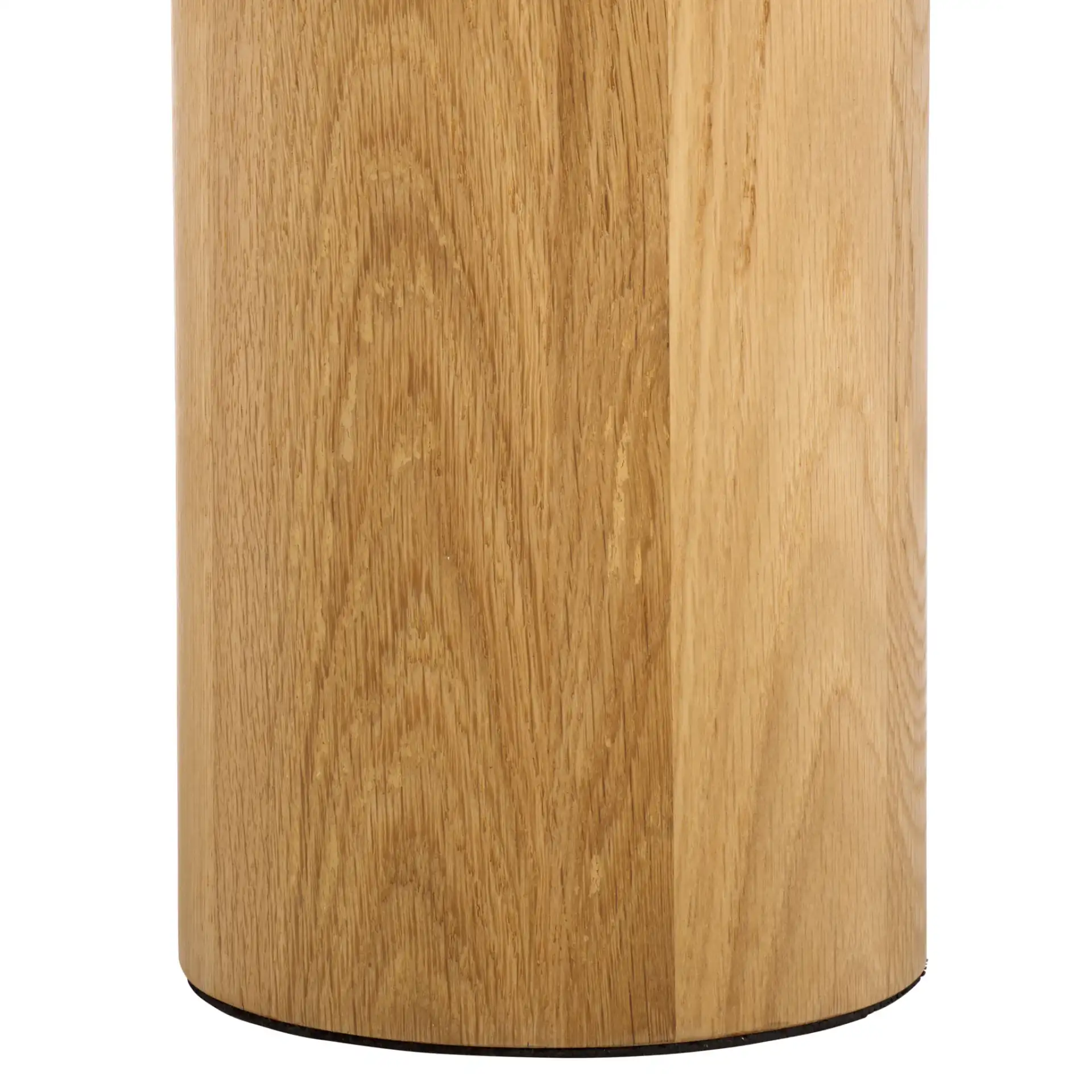 Madelynn Round Wood Accent Table in Natural, detail view