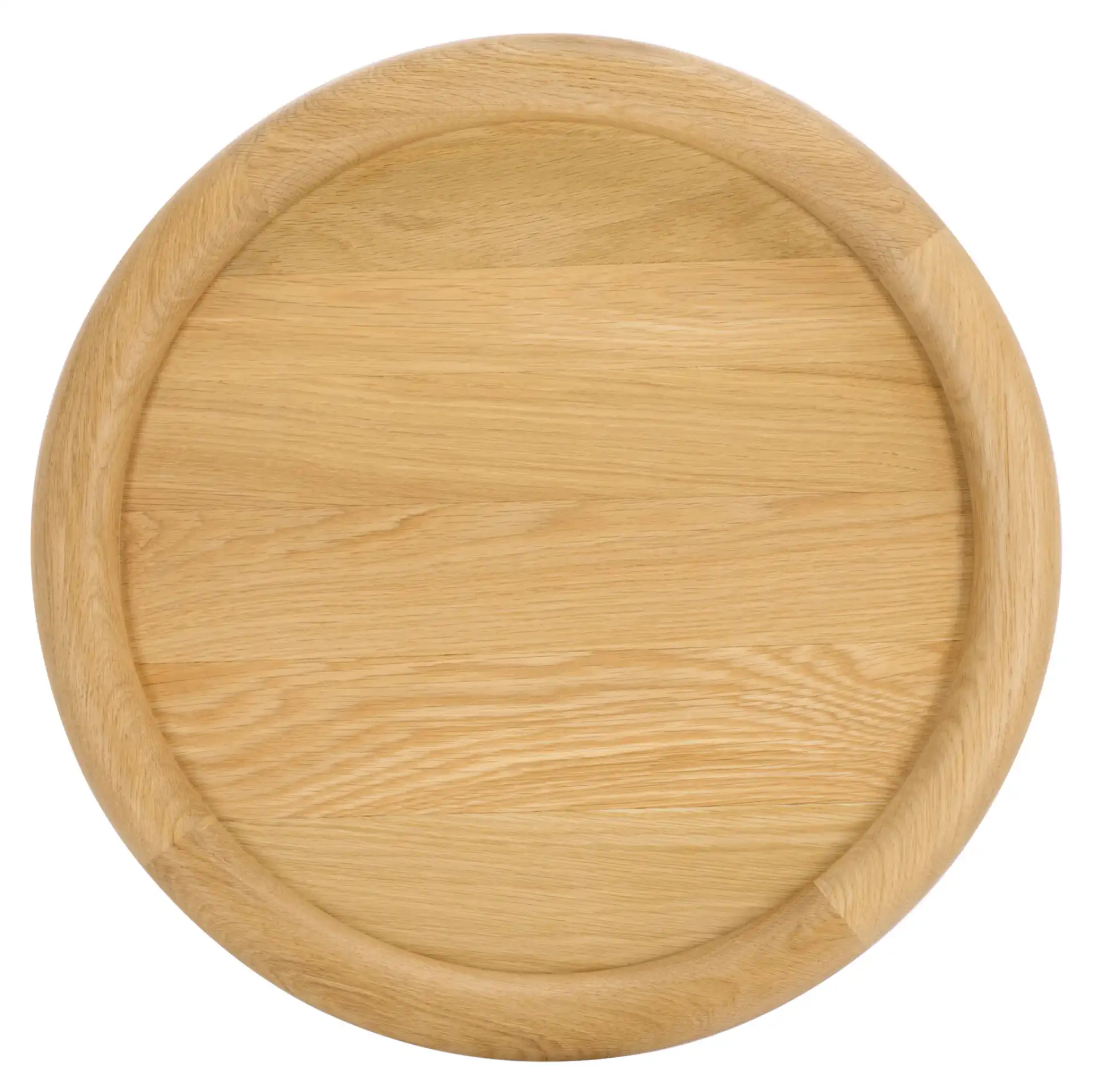 Madelynn Round Wood Accent Table in Natural, detail view