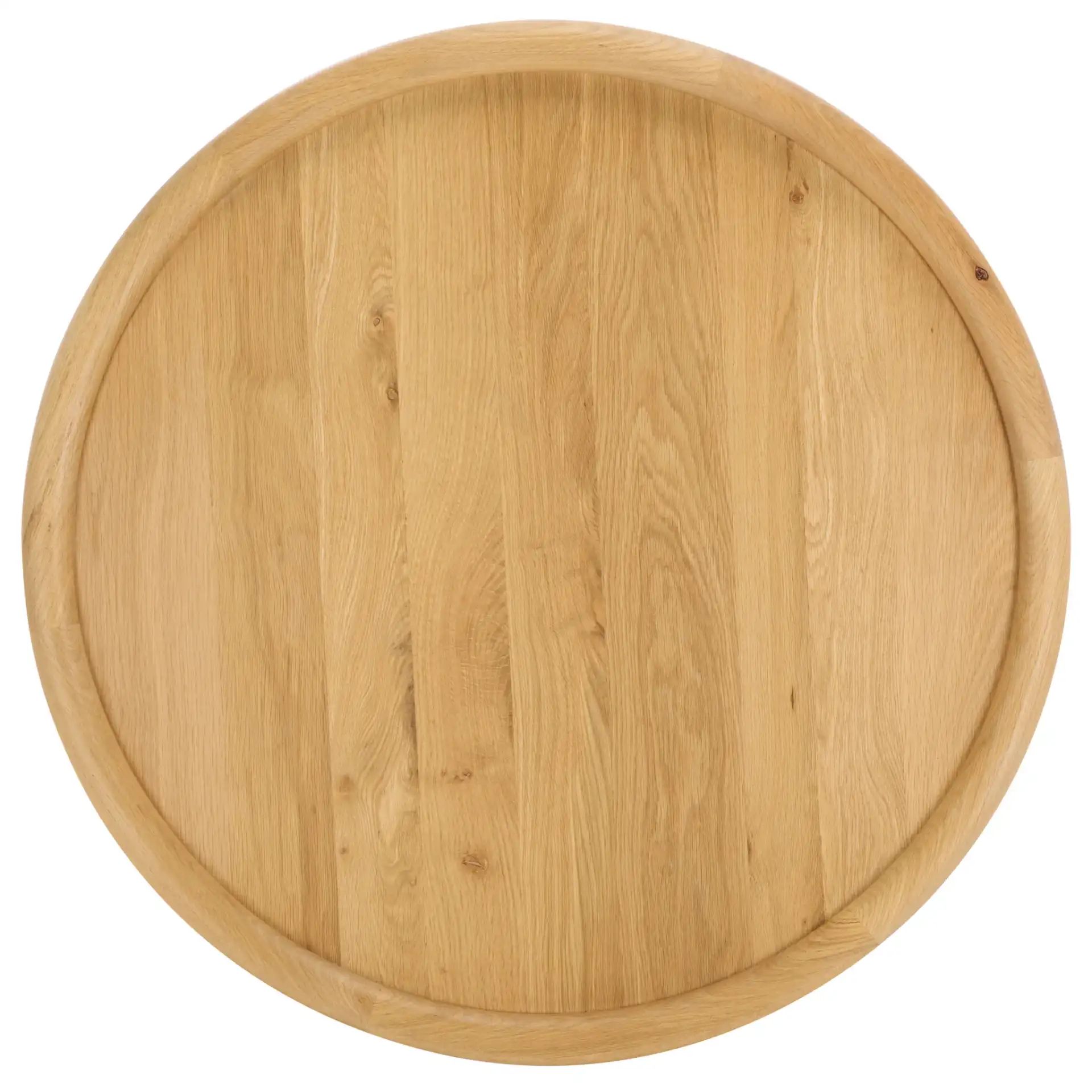 Madelynn Round Wood Coffee Table in Natural, detail view