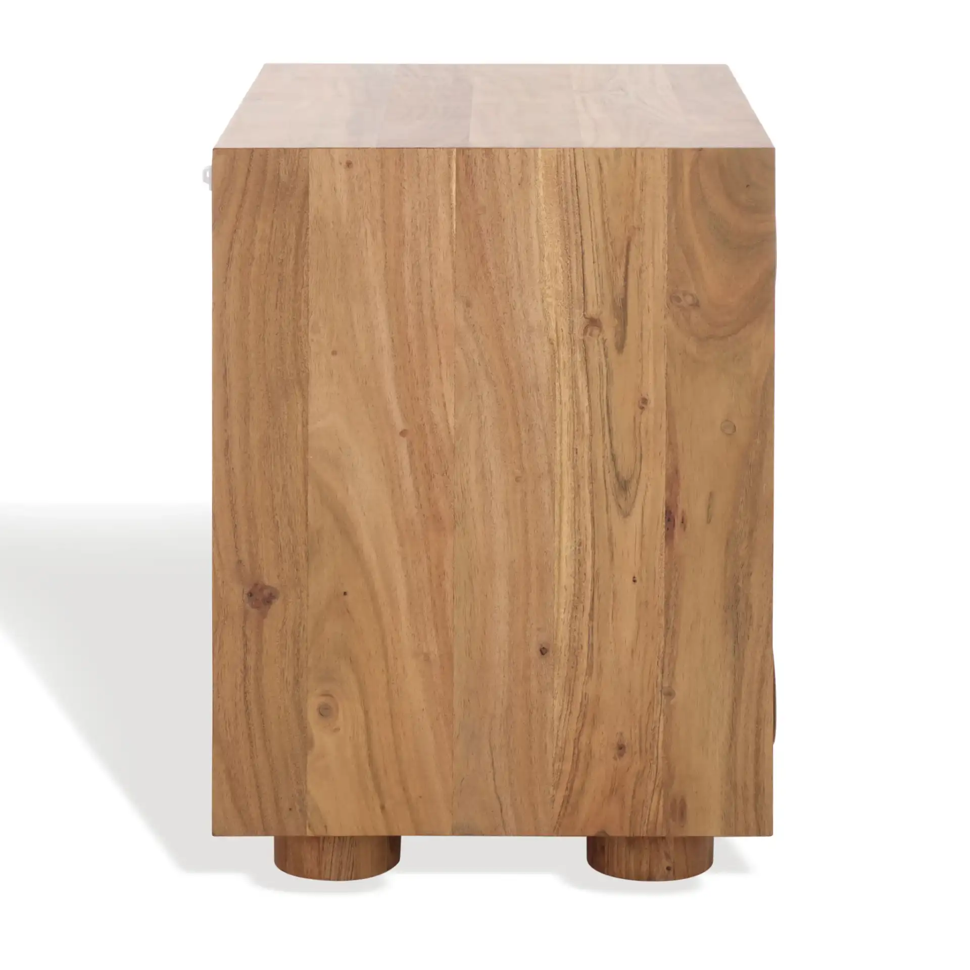 Lesliette Three-Drawer Nightstand in Natural, detail view