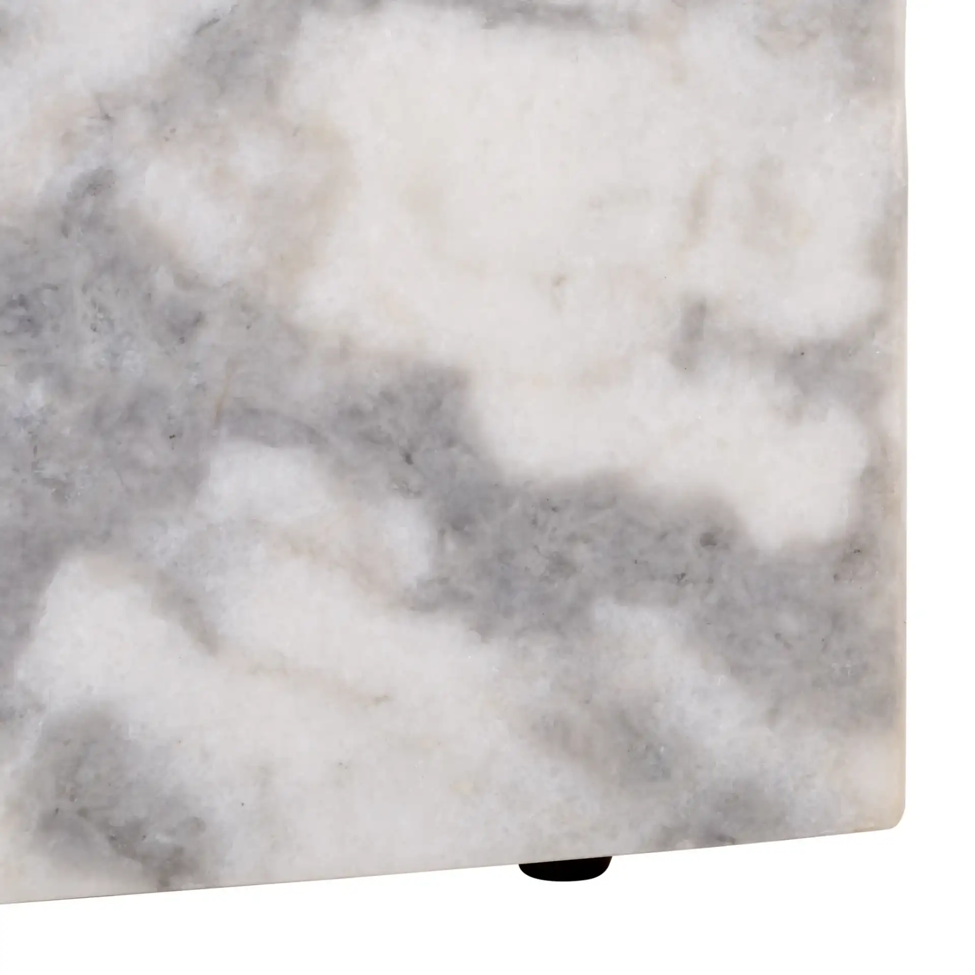 Leahbryanna Triangle Drink Table in White, detail view