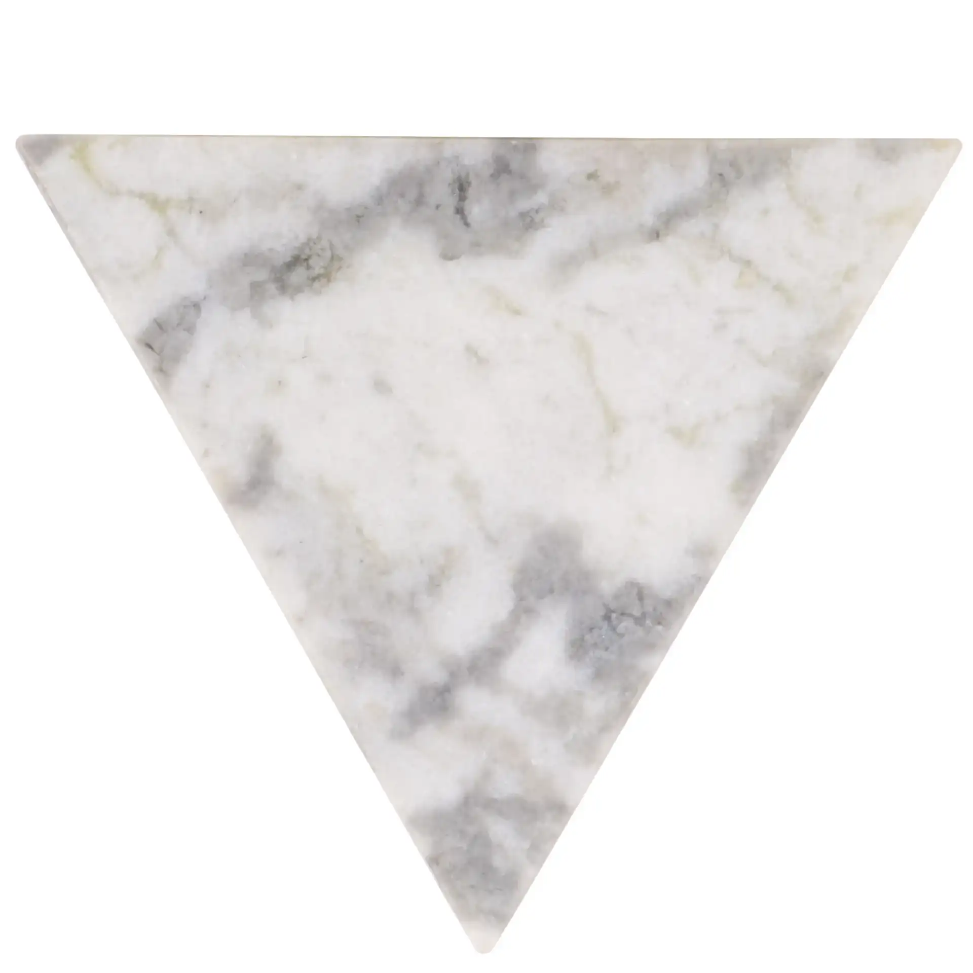Leahbryanna Triangle Drink Table in White, detail view