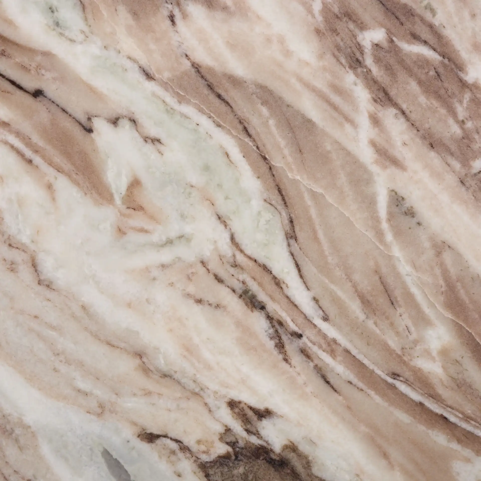 Tobilyn Marble Console Table in White / Brown, detail view