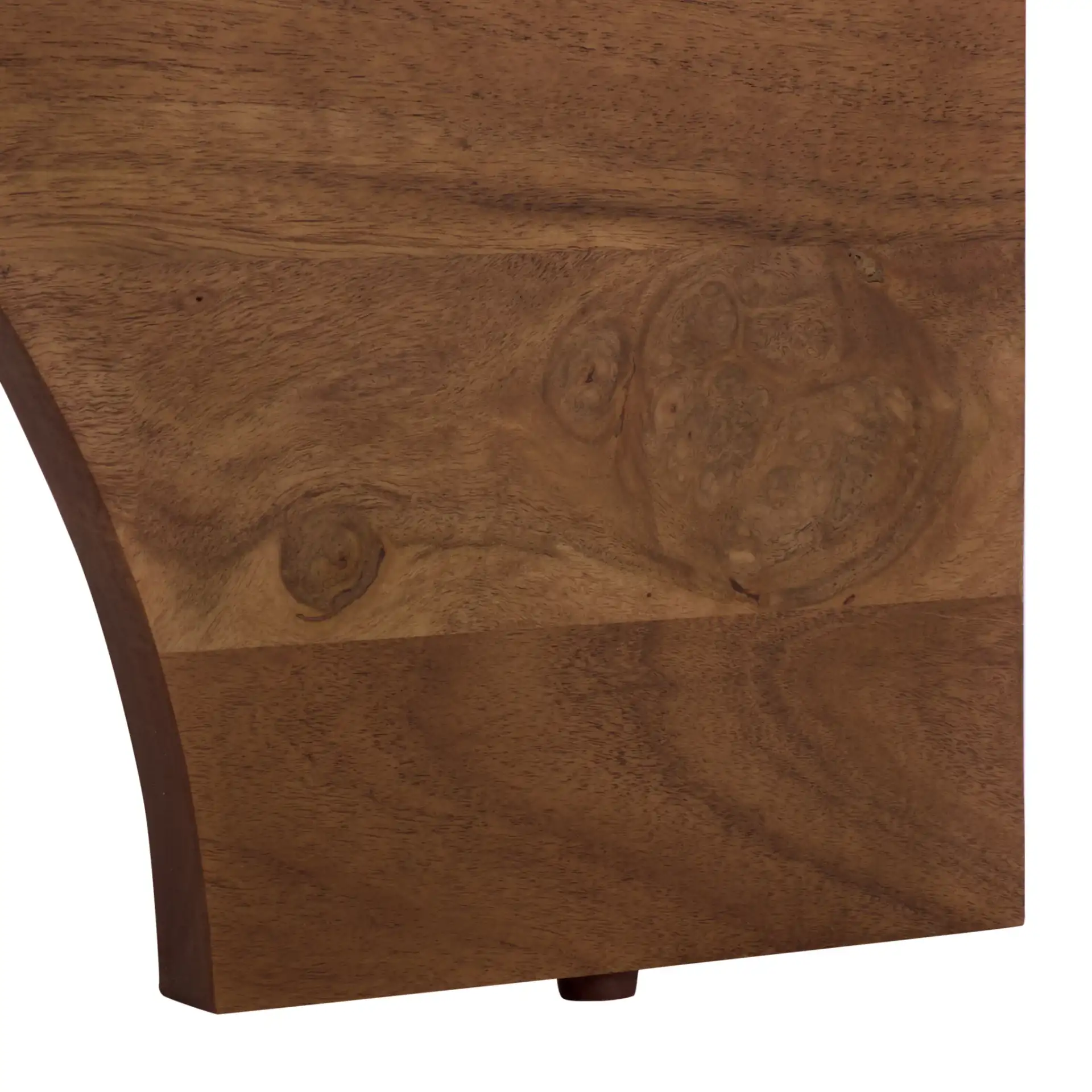 Jaslina Marble Top Coffee Table in Dark Walnut / Brown, detail view