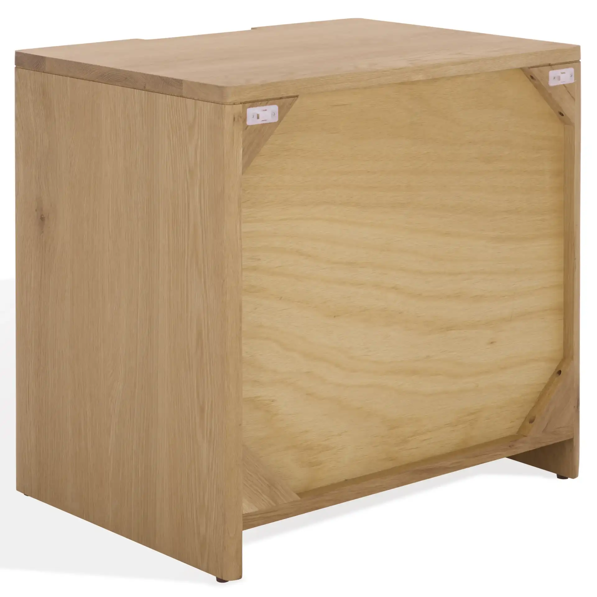 Riverside Oak Wood Nightstand in Natural Oak, detail view
