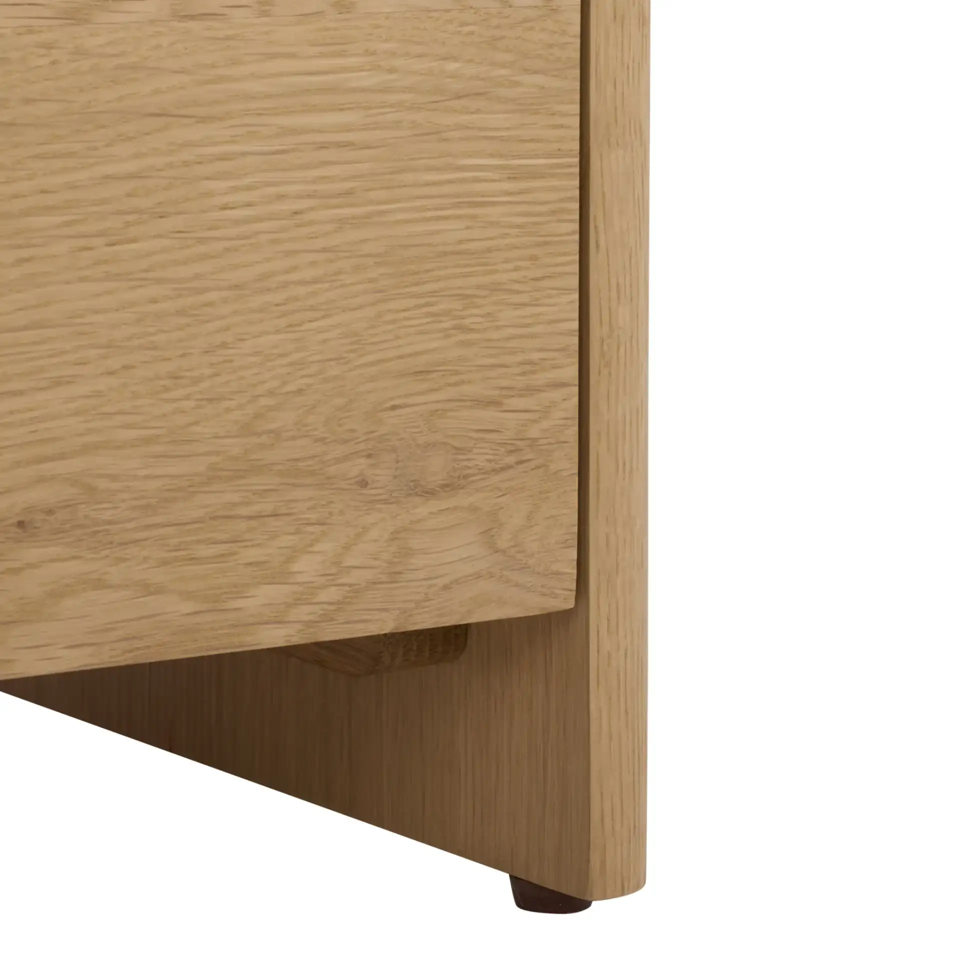 Riverside Oak Wood Nightstand in Natural Oak, detail view