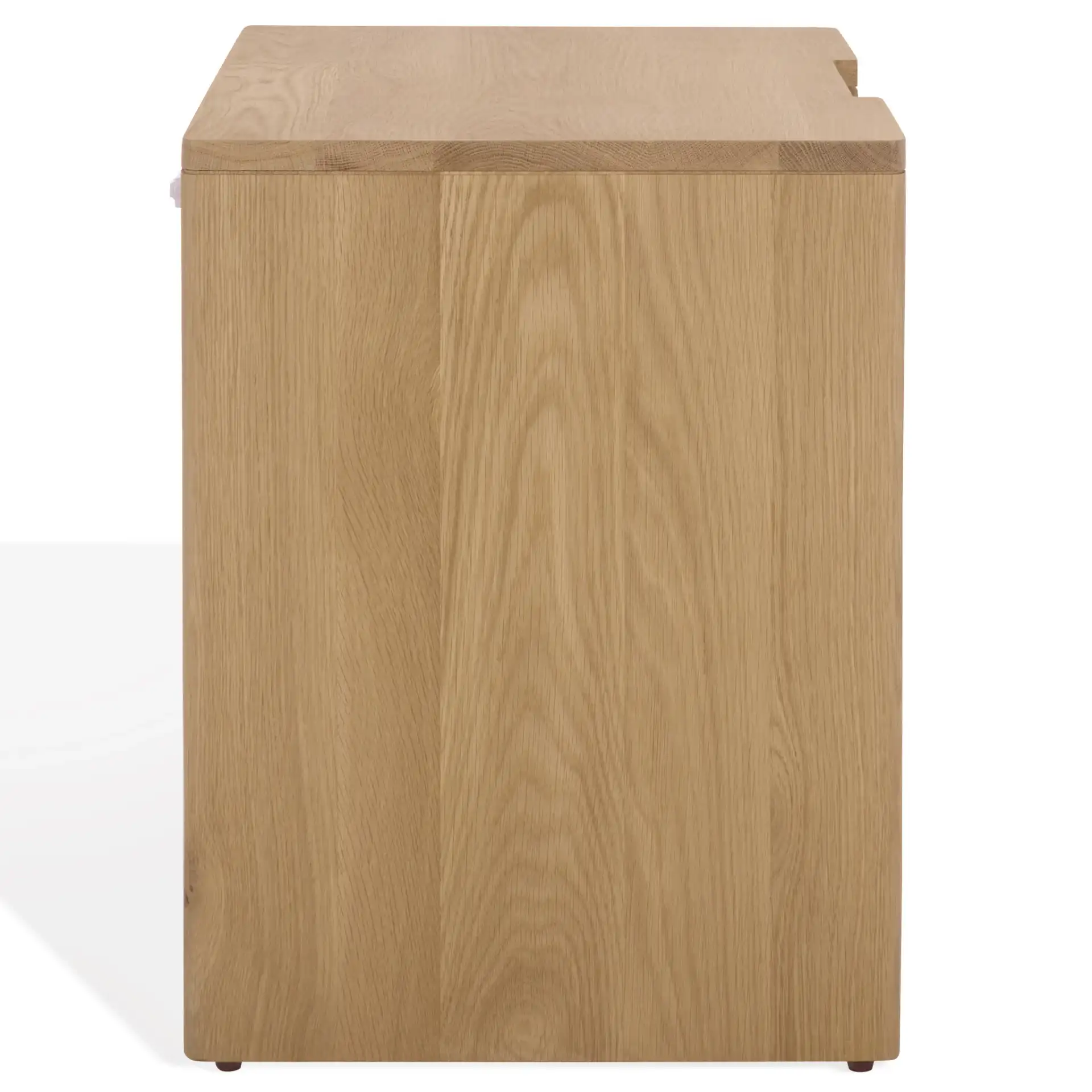 Riverside Oak Wood Nightstand in Natural Oak, detail view