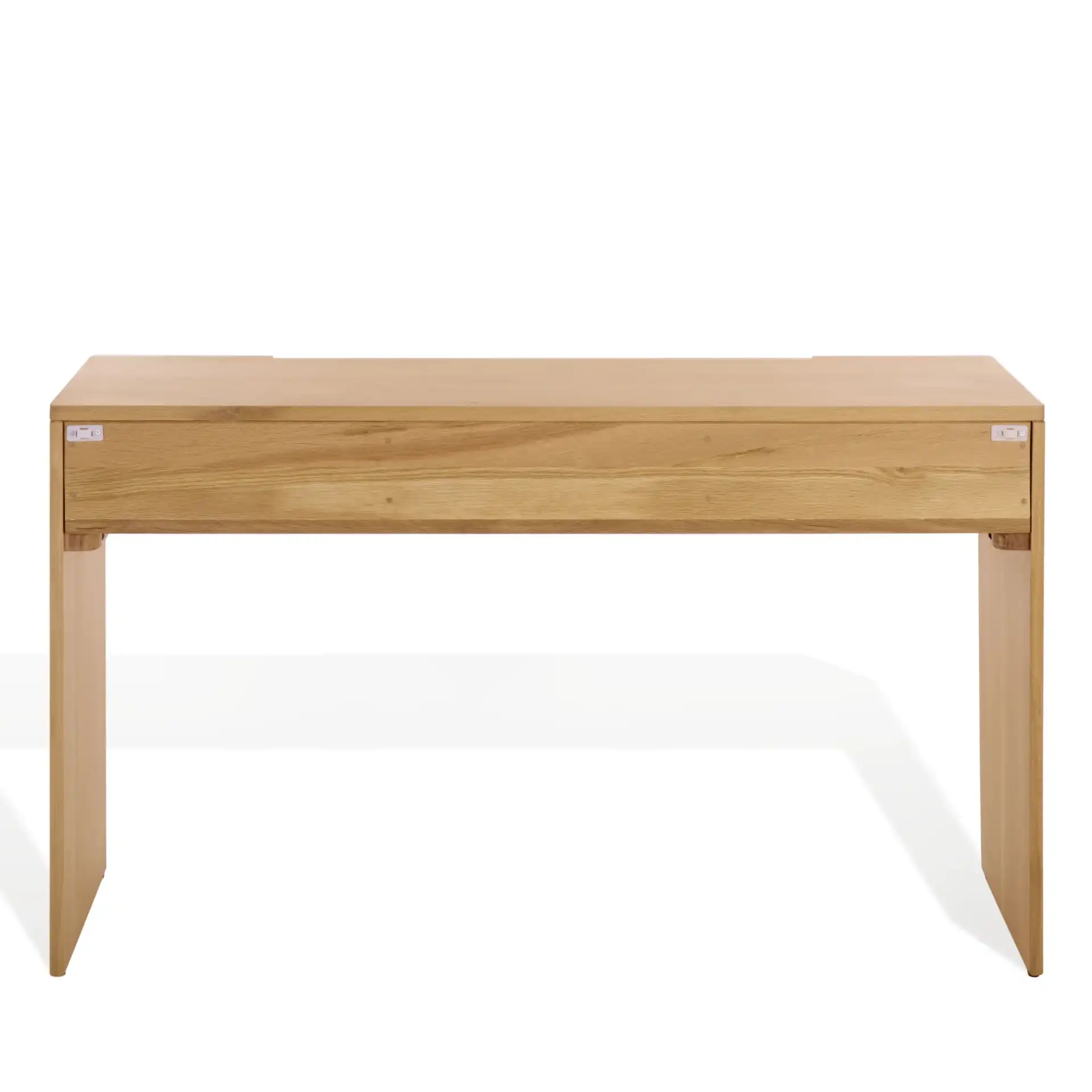 Riverside Oak Wood Console Table in Natural Oak, detail view