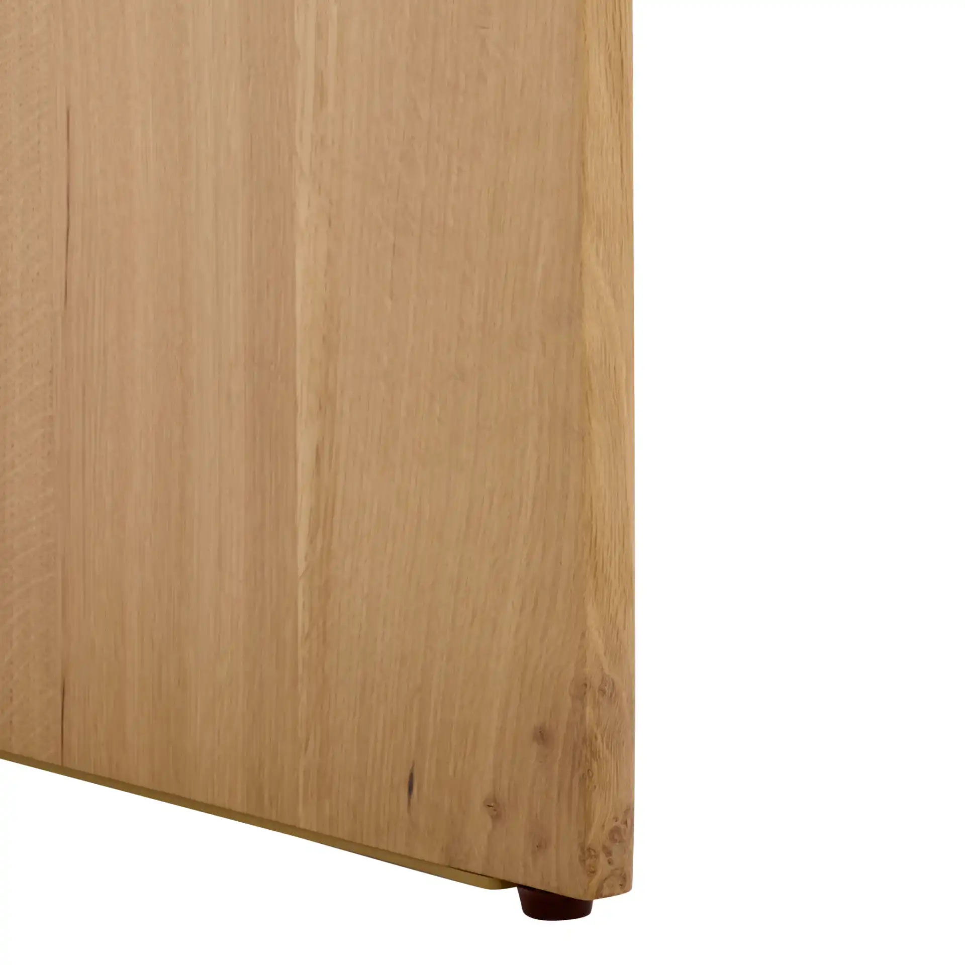 Riverside Oak Wood Console Table in Natural Oak, detail view