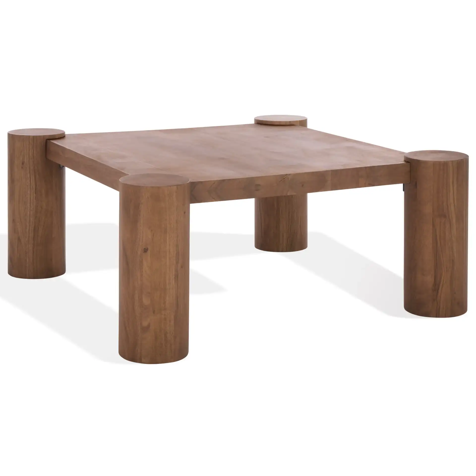 Trescott Square Wood Coffee Table in Natural, detail view