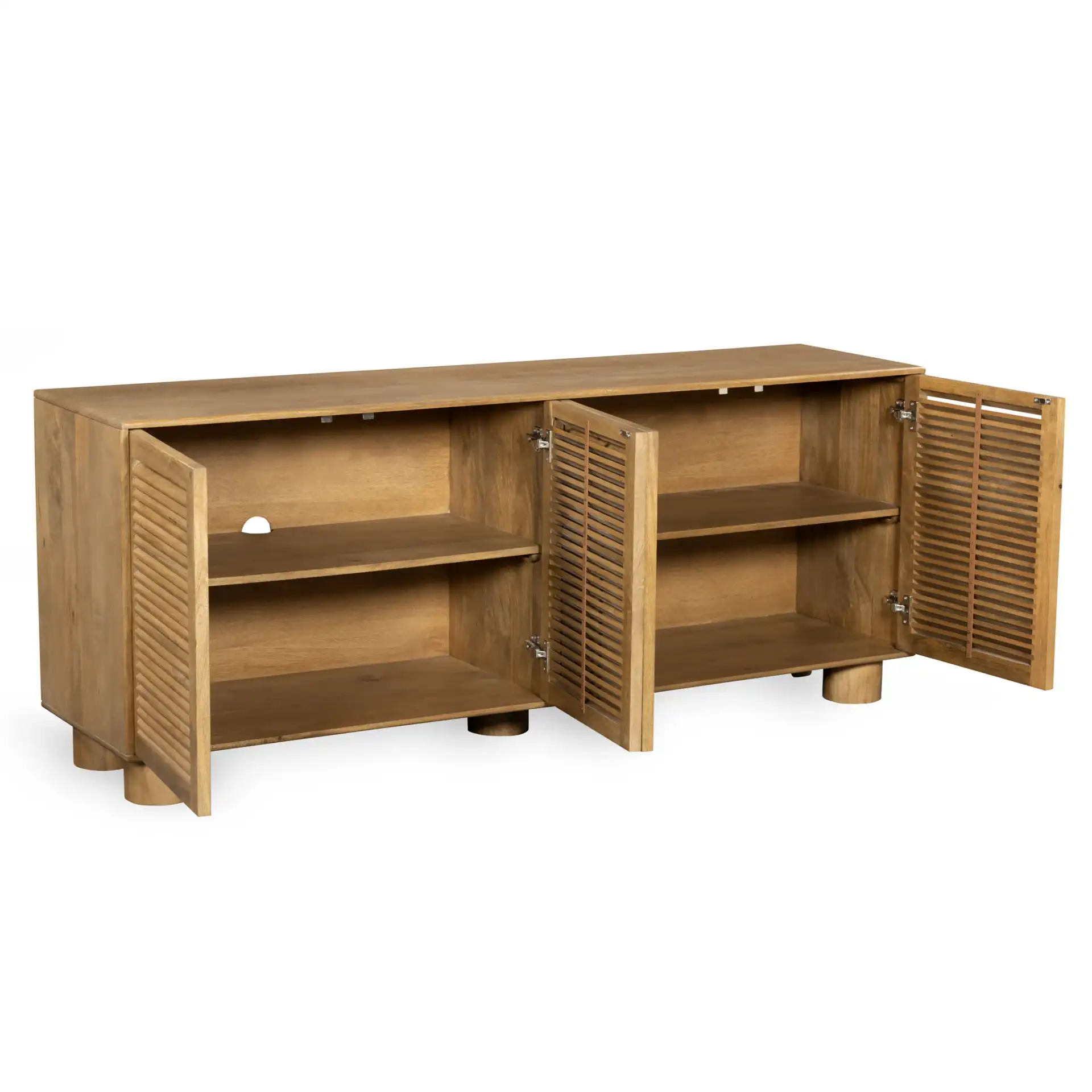 Bellasasha Wood Sideboard in Walnut, detail view