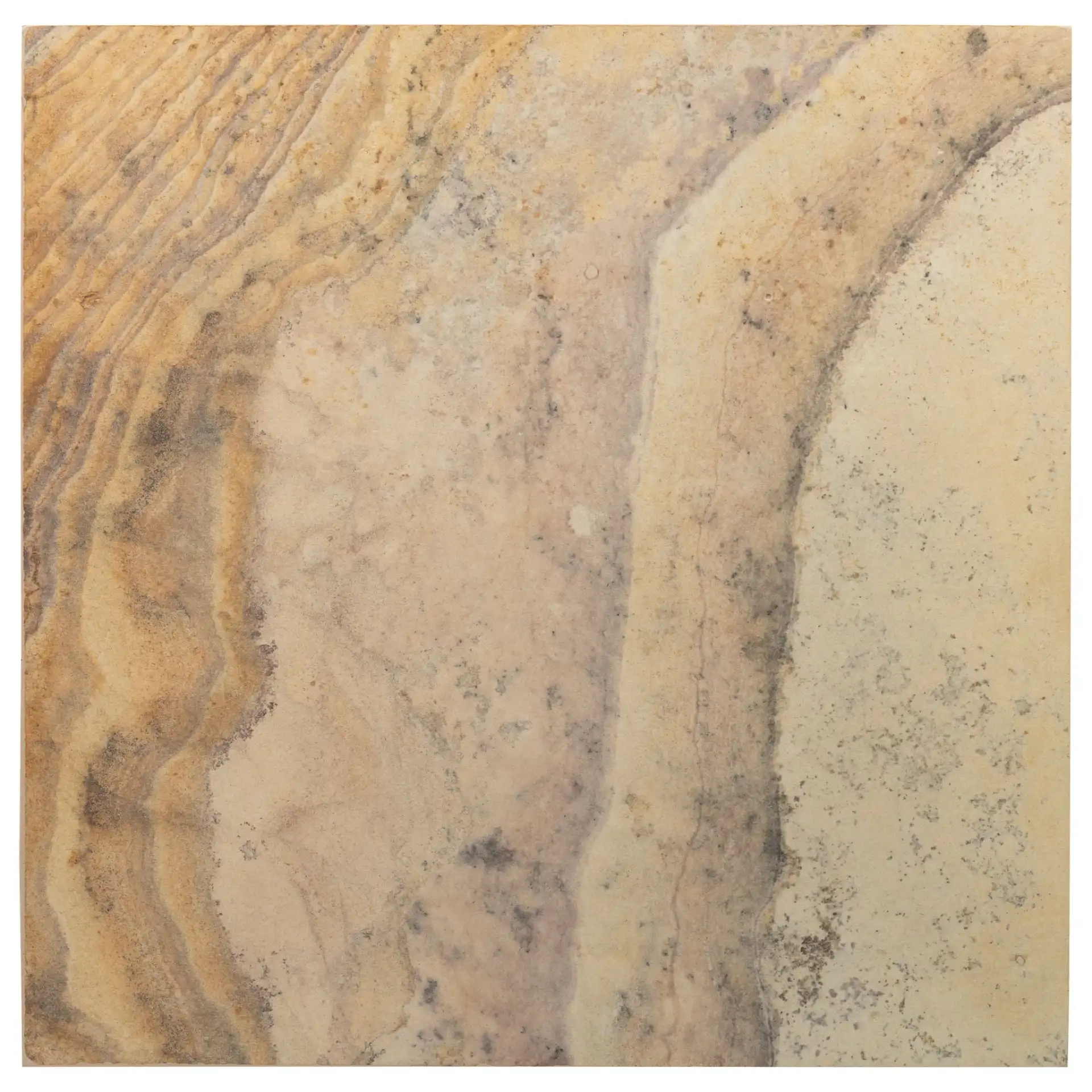 Jocelina Square Marble Accent Table in Brown, detail view