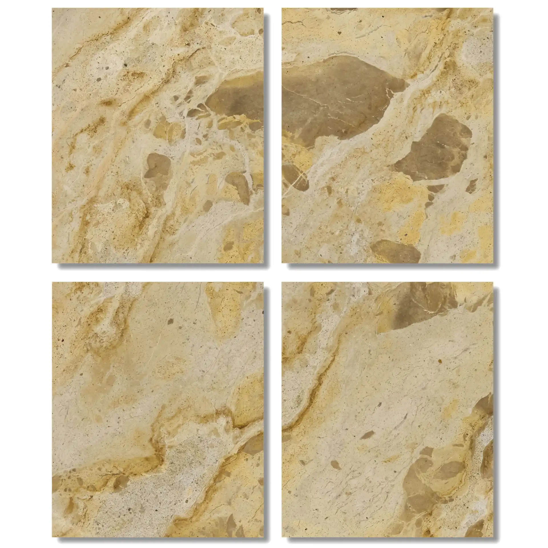 Tatyanna Round Marble Accent Table in Beige, detail view