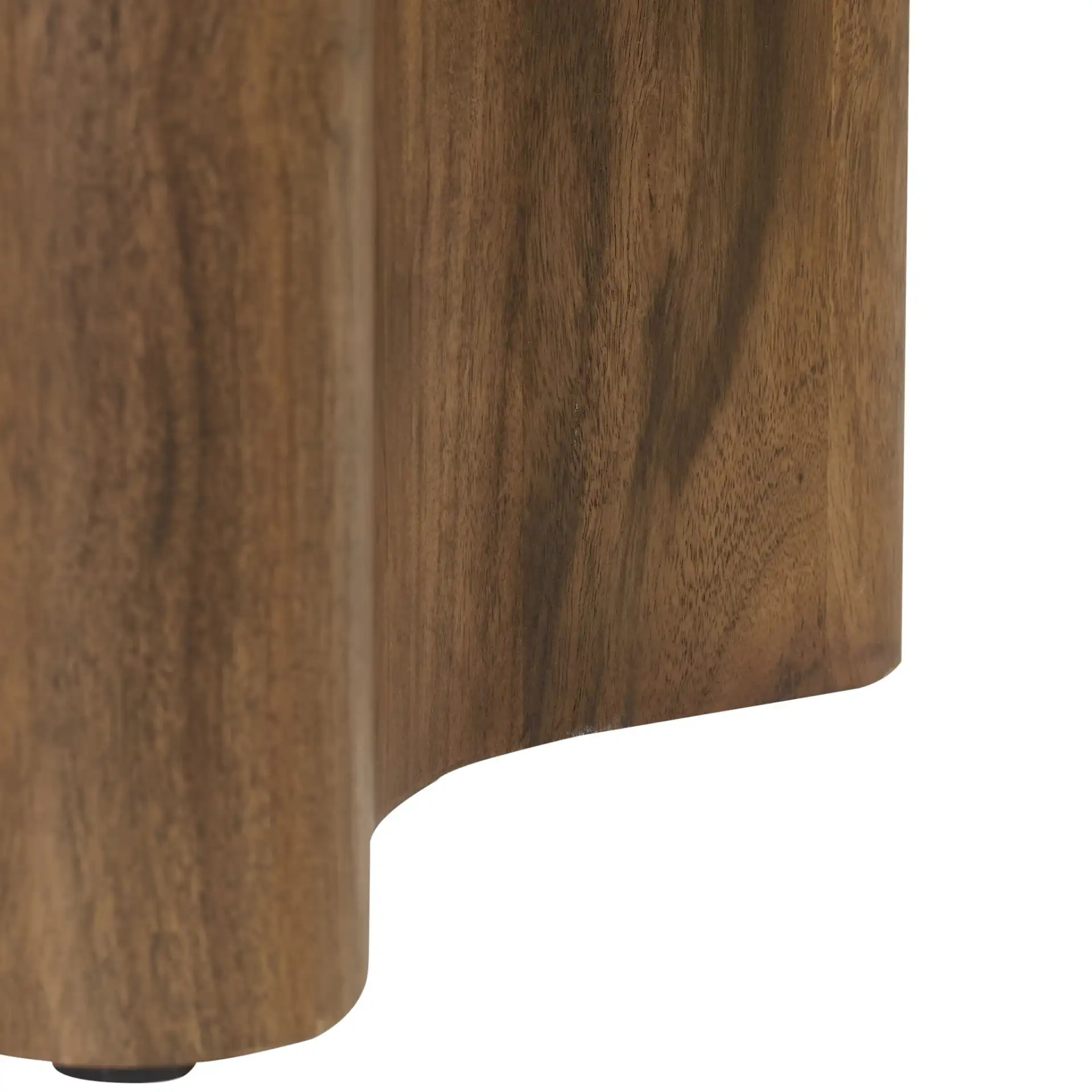 Taralily Round Marble Top Accent Table in Walnut / Black, detail view