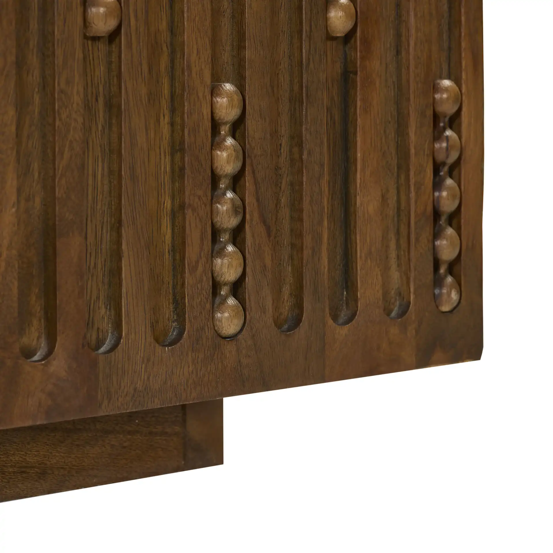 Wesslyn Marble Top Coffee Table in Walnut / Dark Brown, detail view