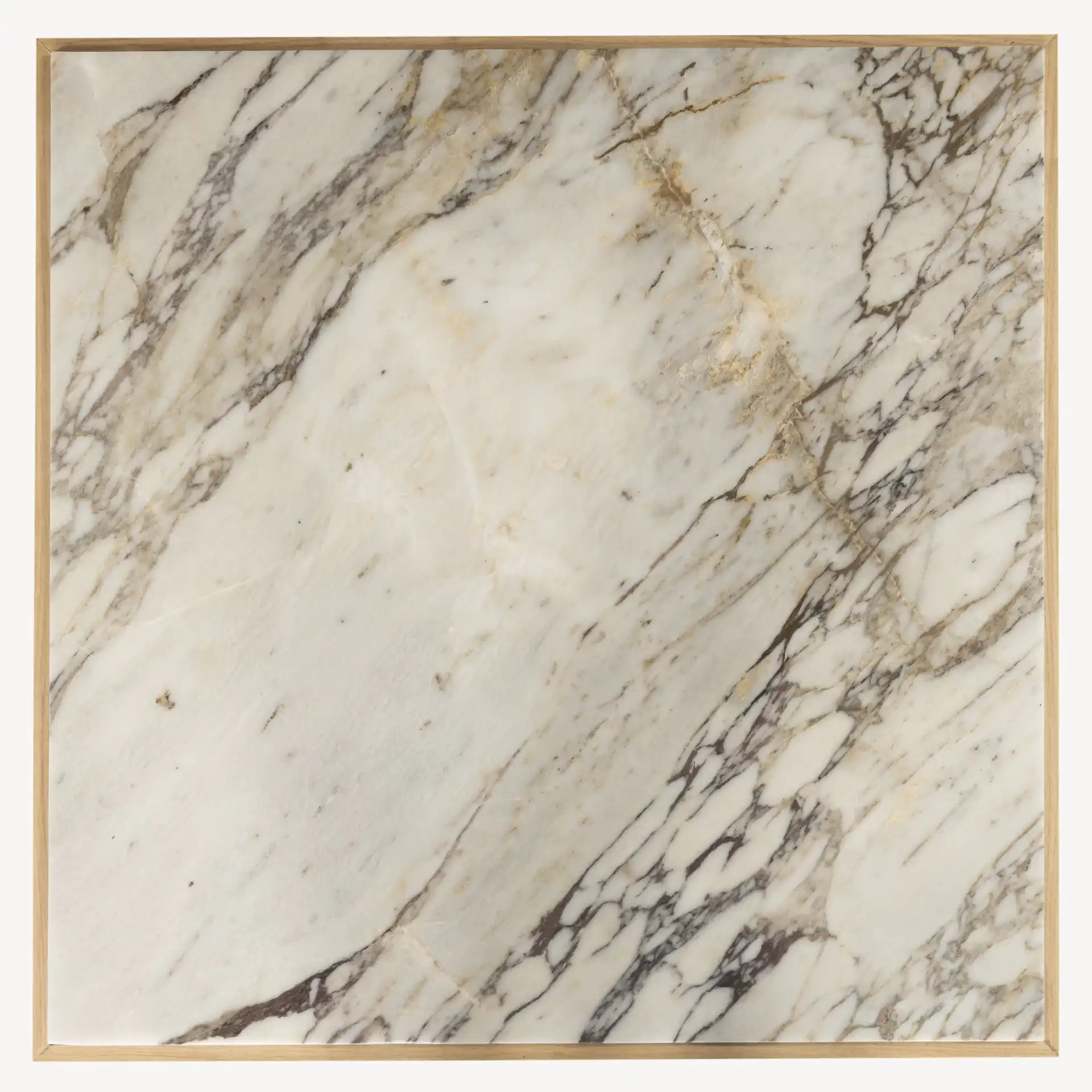 Shayrina Marble Coffee Table in Natural / White, detail view