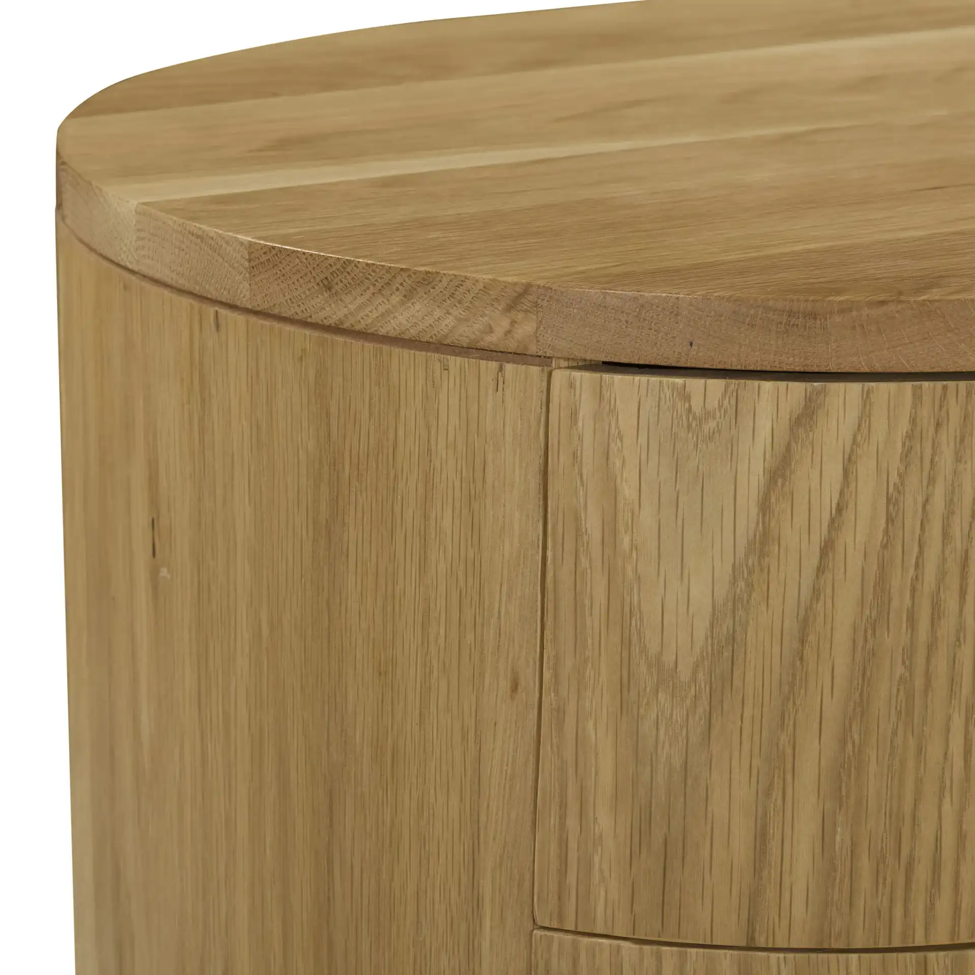 Laurabella Three-Drawer Nightstand in Natural in a styled room
