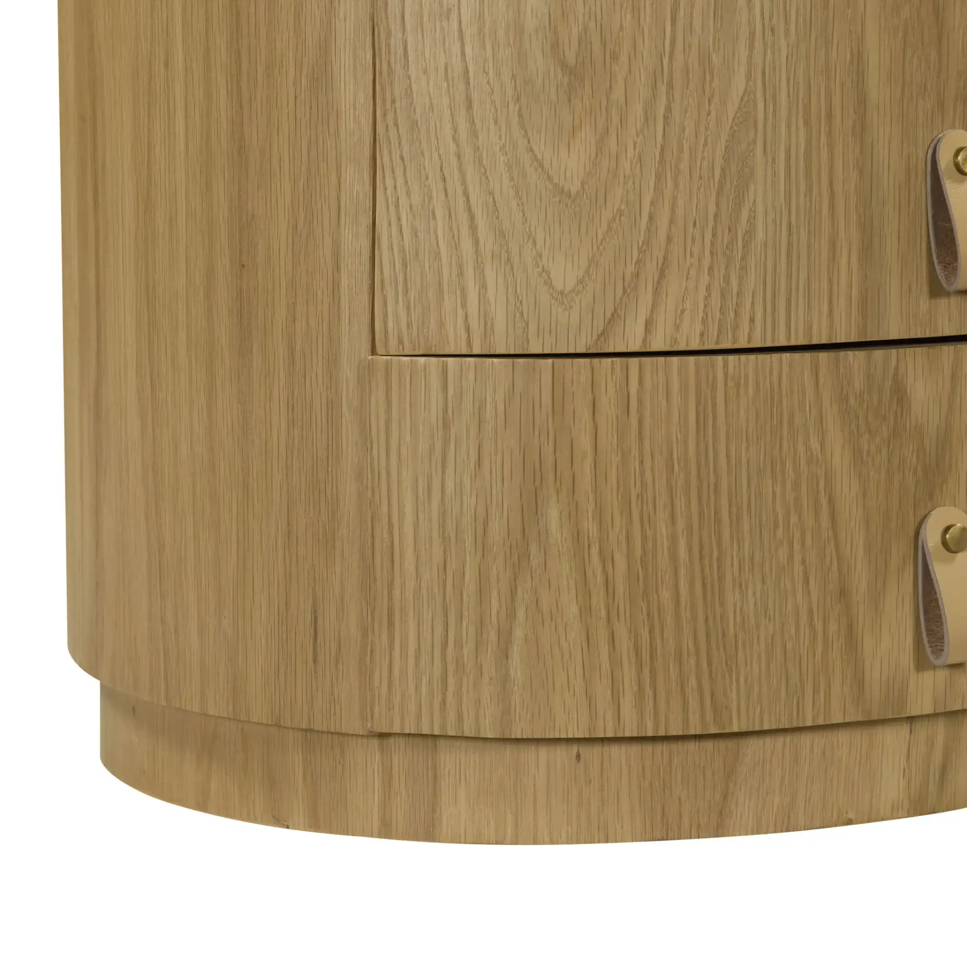 Laurabella Three-Drawer Nightstand in Natural, detail view