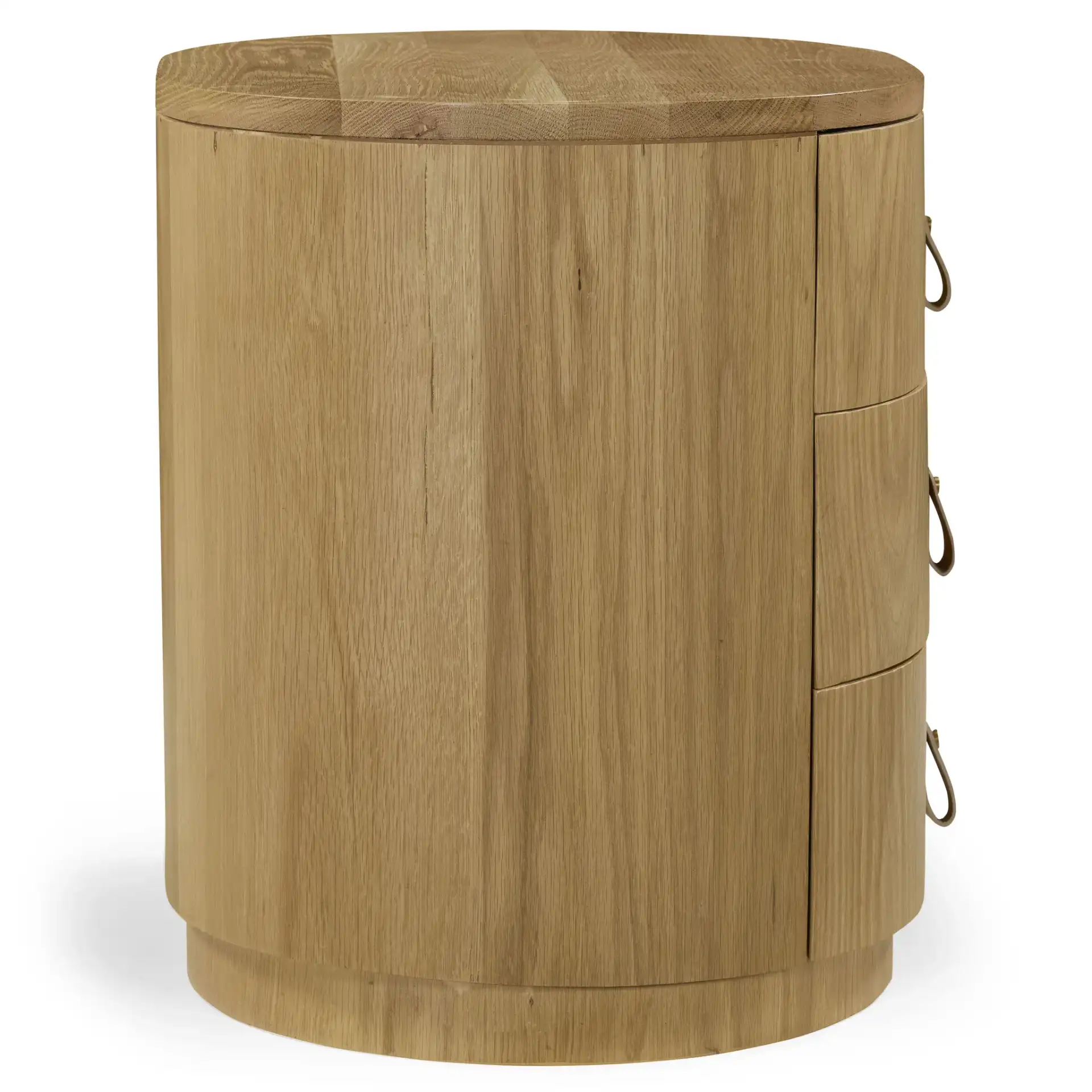 Laurabella Three-Drawer Nightstand in Natural, detail view