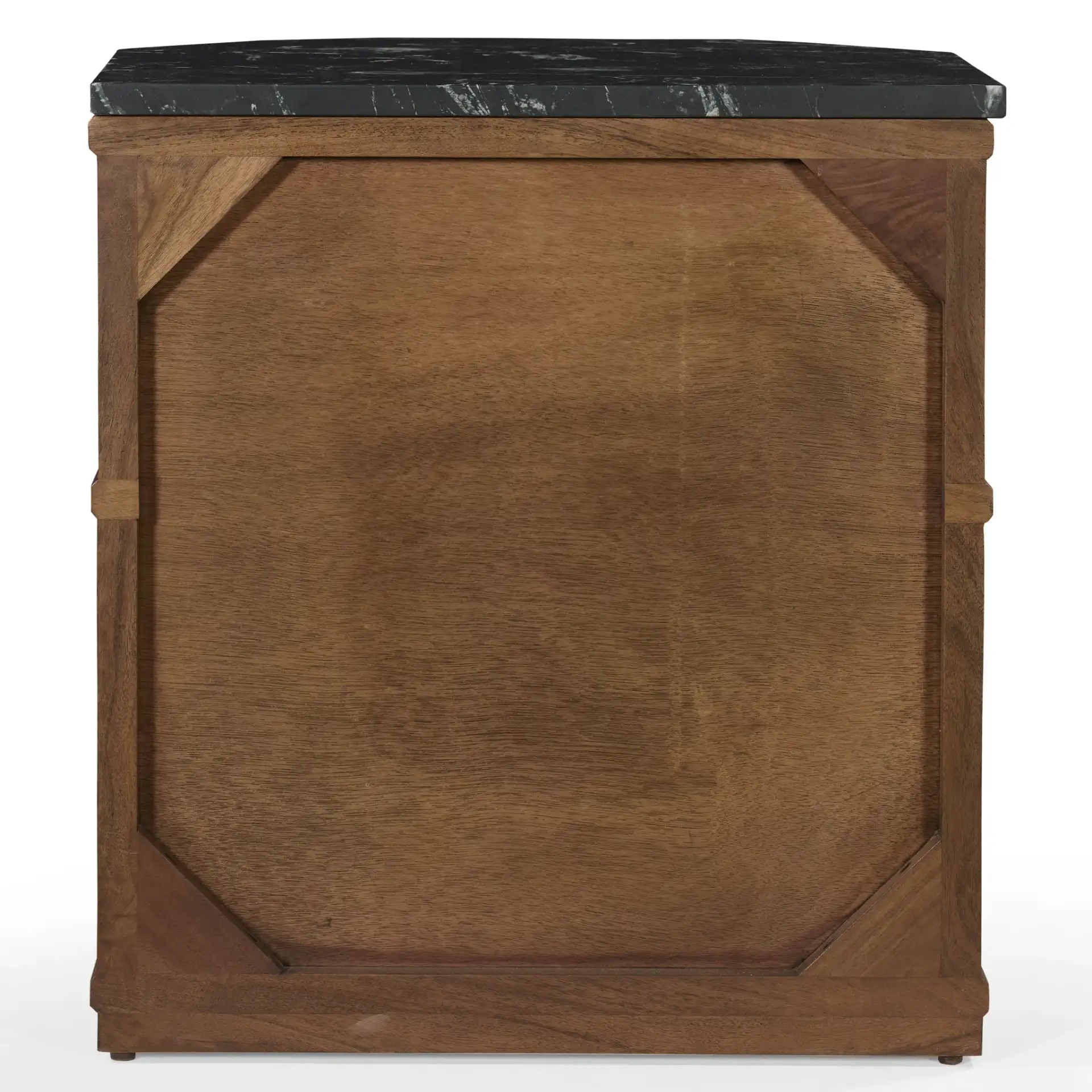 Stellamaria Marble Nightstand in Walnut / Black, detail view