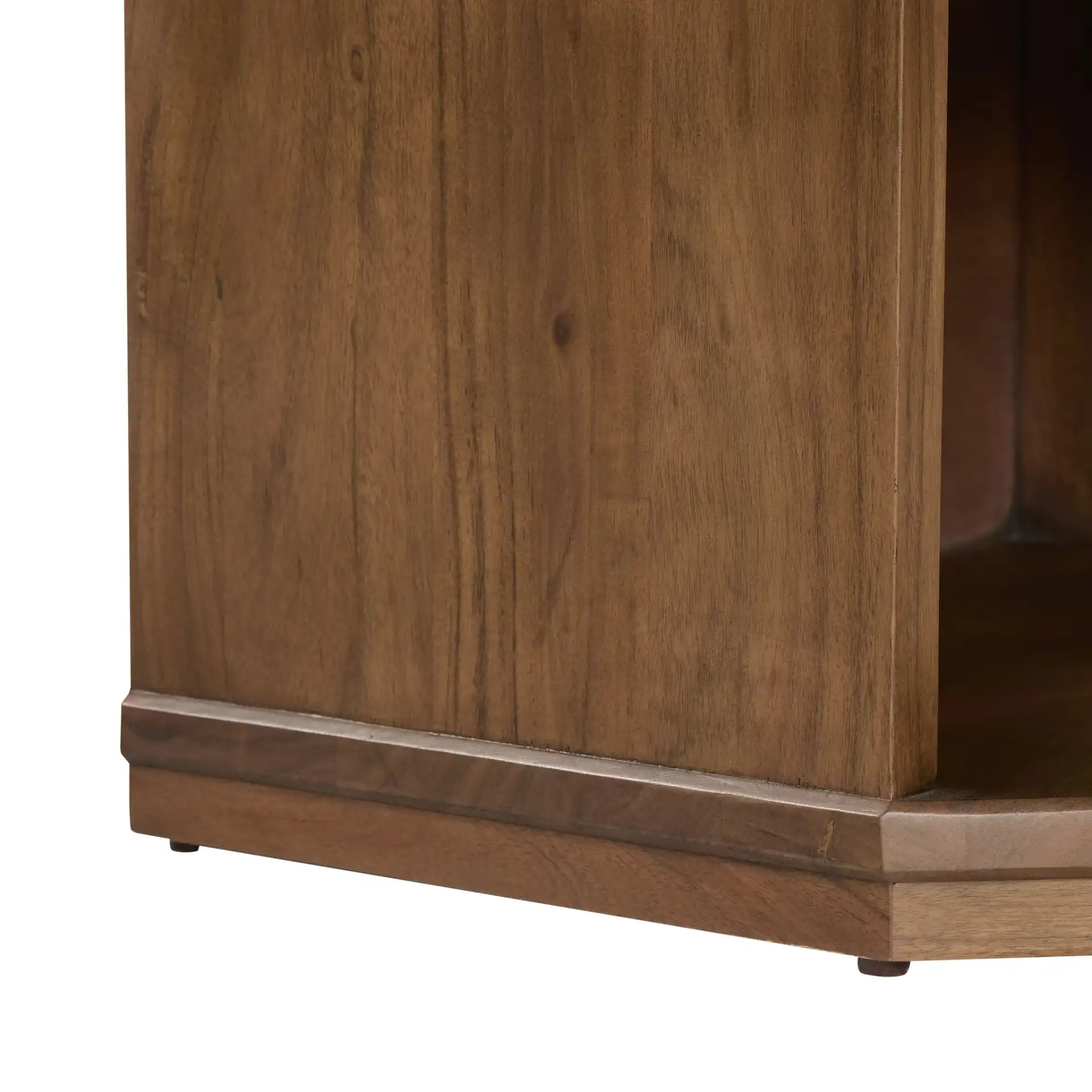 Stellamaria Marble Nightstand in Walnut / Black, detail view