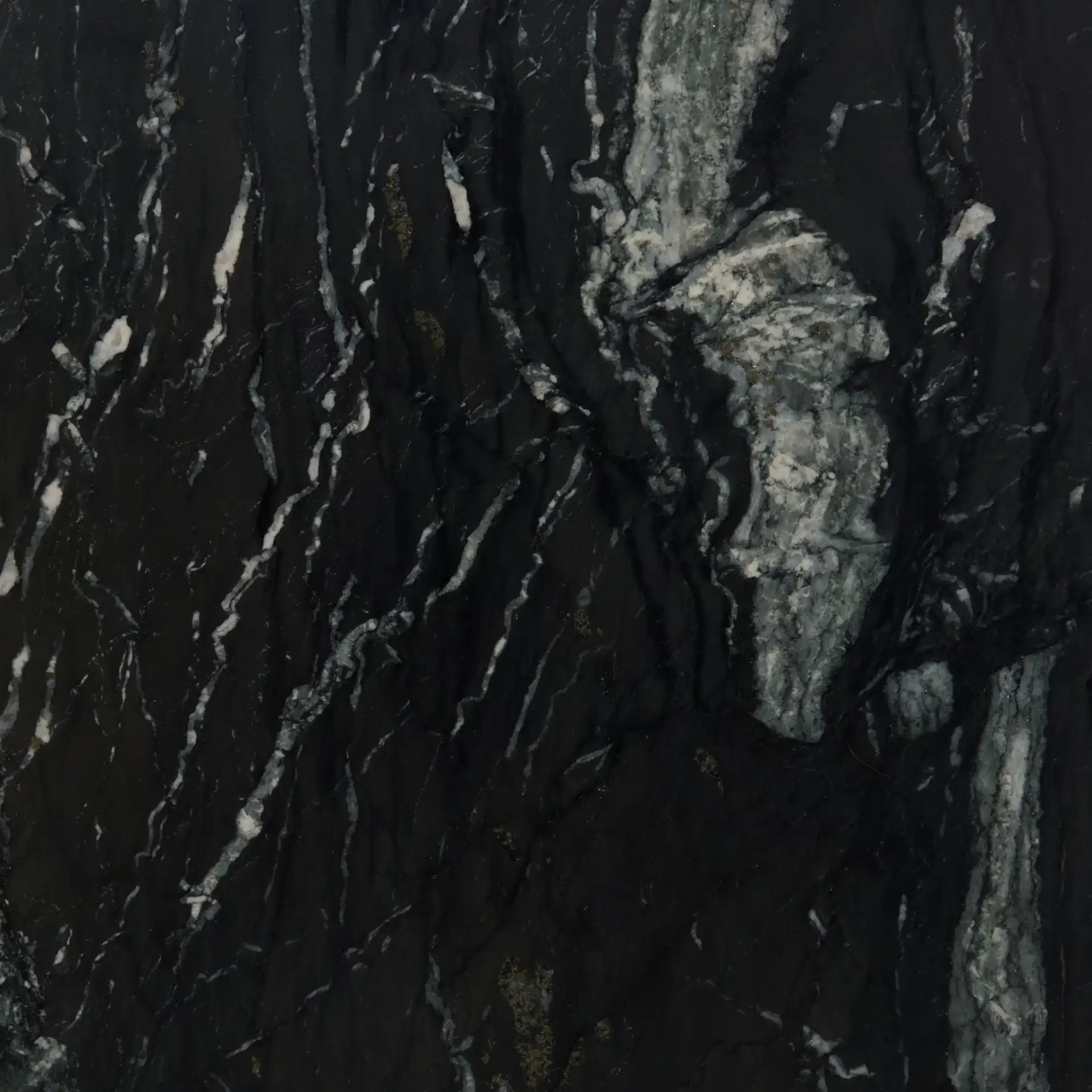 Stellamaria Marble Nightstand in Walnut / Black, detail view