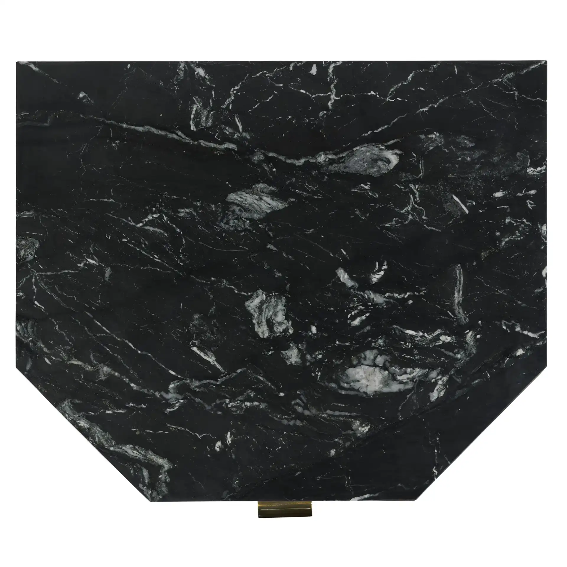 Stellamaria Marble Nightstand in Walnut / Black, detail view