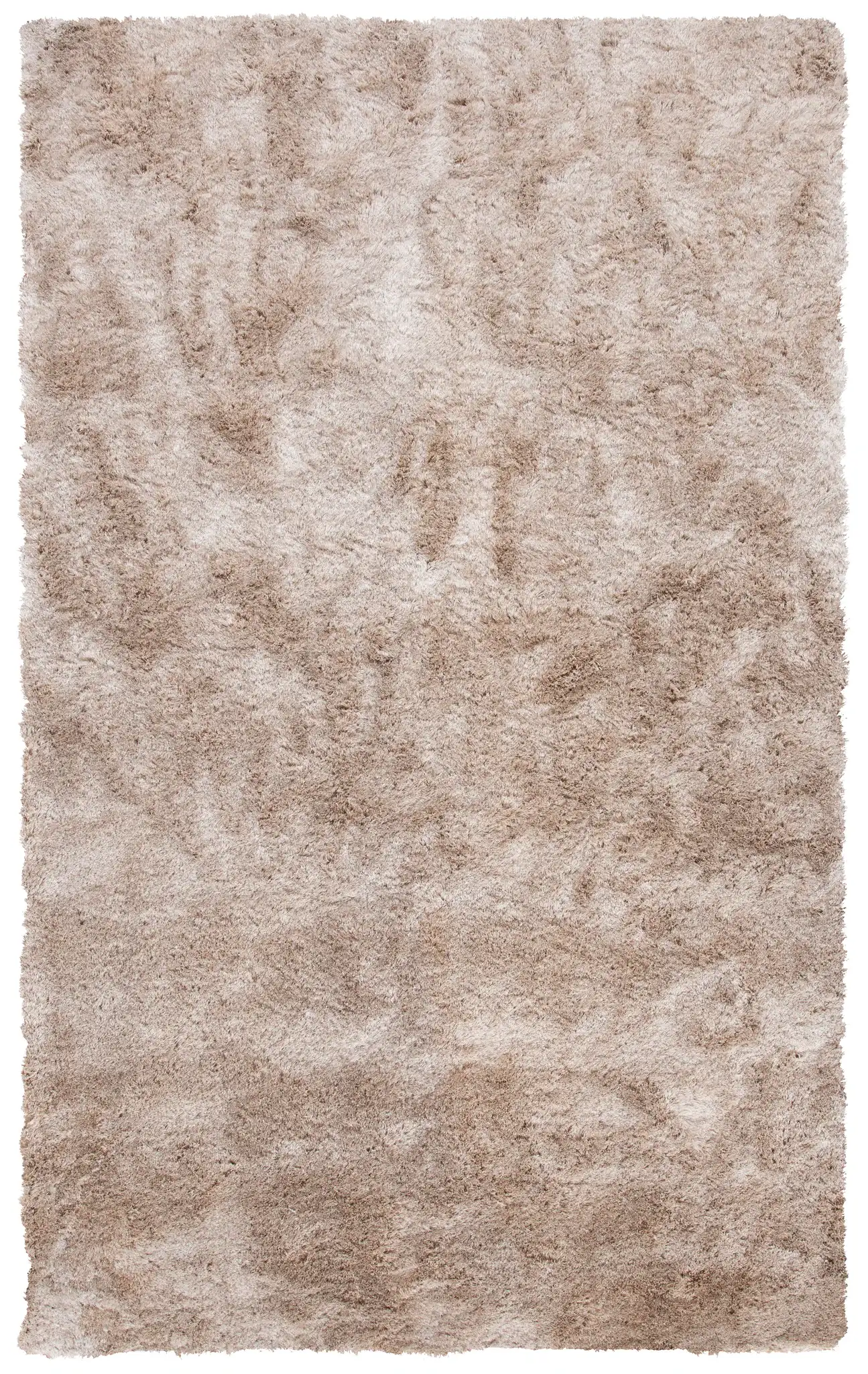 Paris Solid Hand-Tufted Shag Rug in Dark Beige
